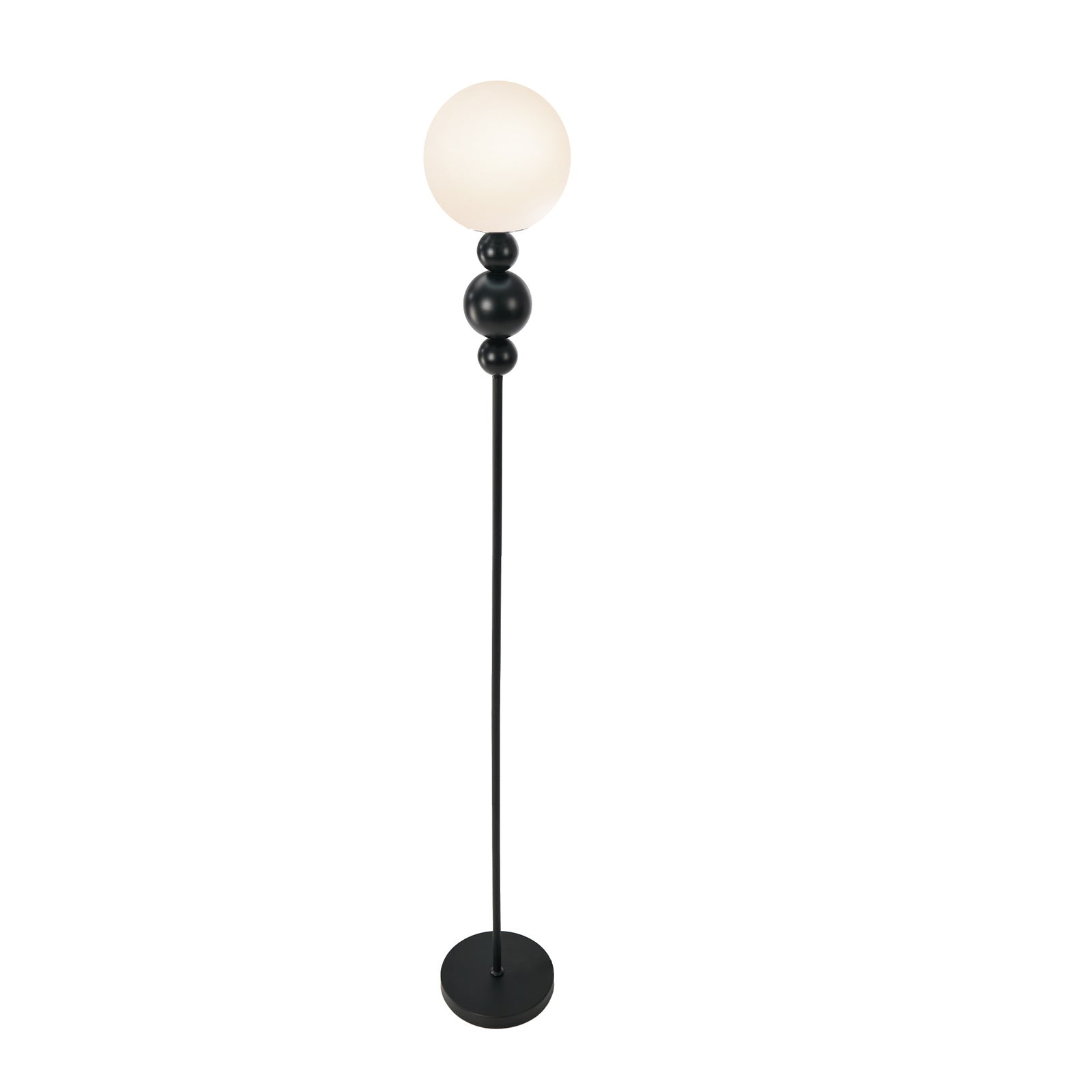 Oikiture Floor Lamp Standing Lamp Globe  Shade Black Metal