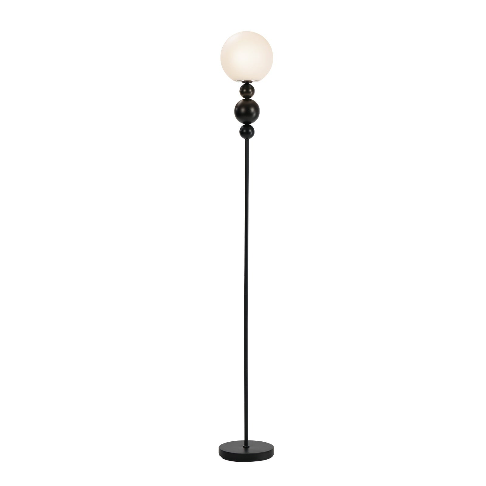 Oikiture Floor Lamp Standing Lamp Globe  Shade Black Metal