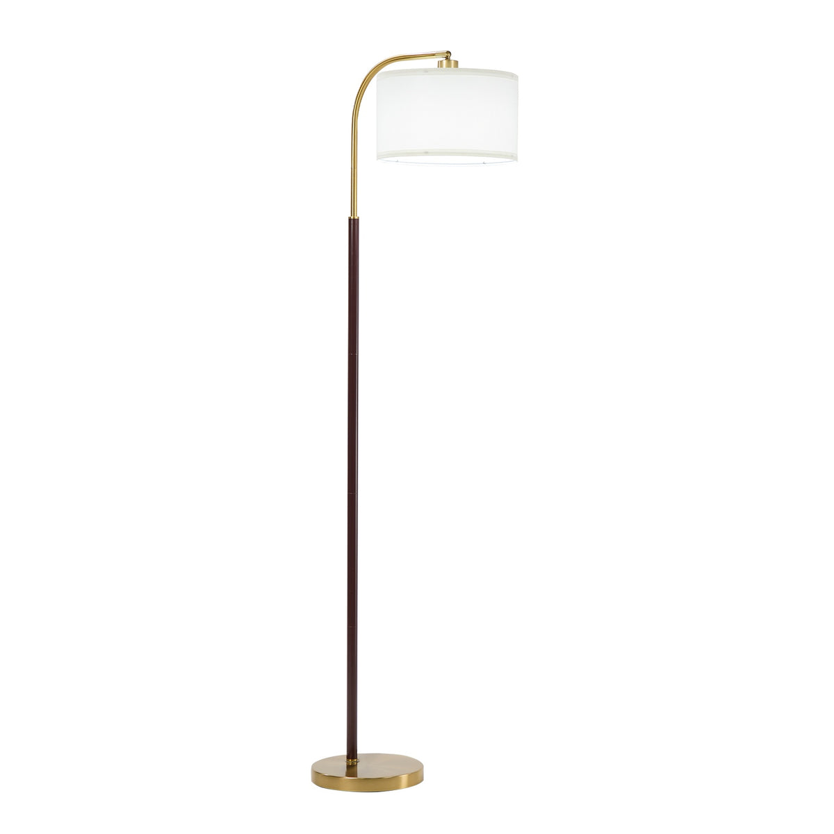 Oikiture Floor Lamp Standing Lamp Metal Frame Plastic Shade Black&Gold