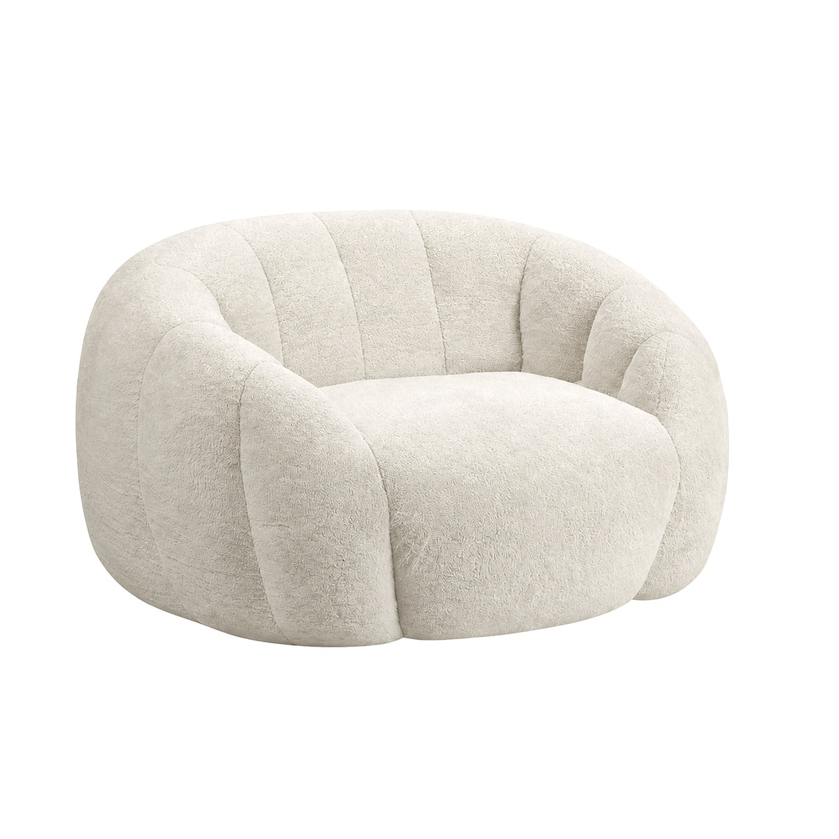 Oikiture Bean Bag Chair Floor Lounge Lazy Sofa Faux Rabbit Fleece Beige - Sunyee
