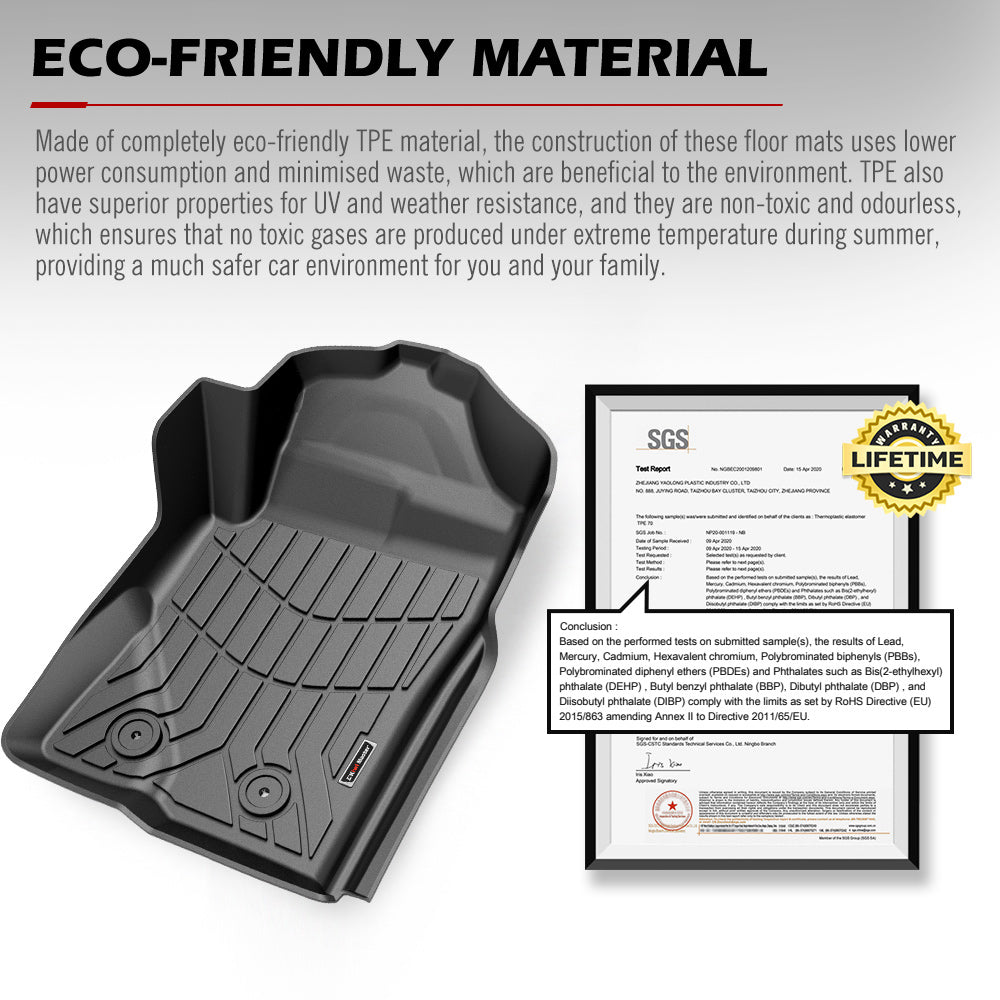 Kiwi Master 3D TPE Car Floor Mats Liner Fit Ford Everest 2022+ - Sunyee