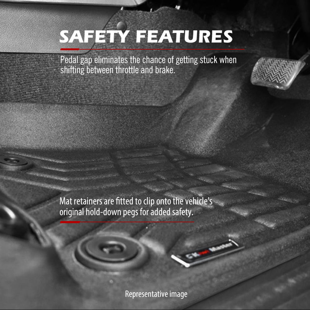 Kiwi Master 3D TPE Car Floor Mats Liner Fit Toyota Prado 250 2024+ - Sunyee