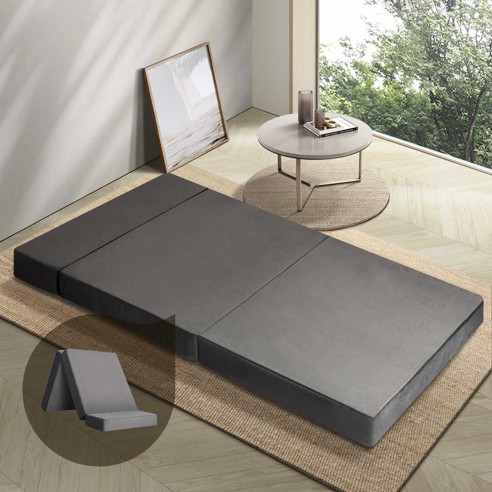 Bedra Folding Foam Mattress Sofa Bed Trifold Camping Sleeping Cushion Mat Double - Sunyee