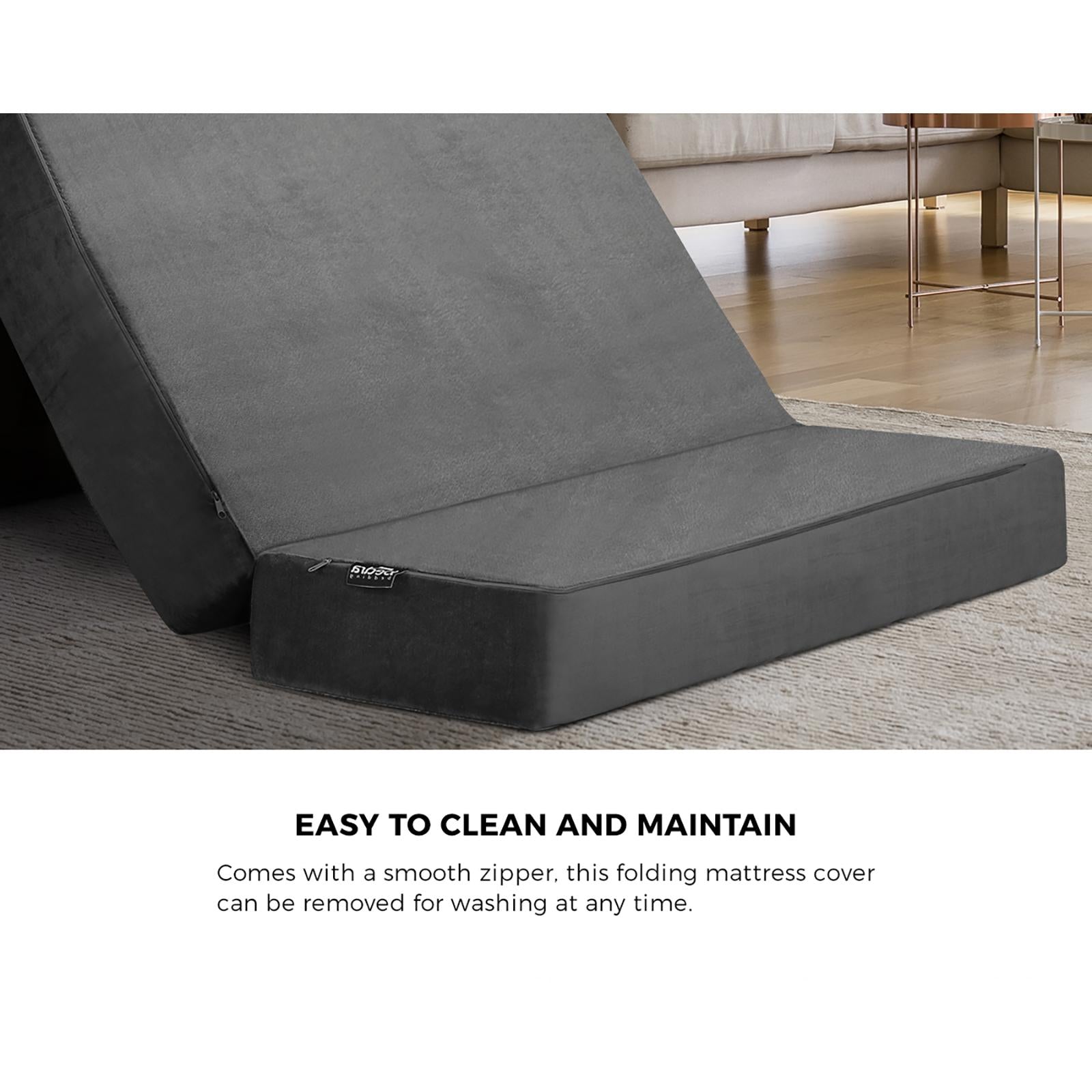 Bedra Folding Foam Mattress Sofa Bed Trifold Camping Sleeping Cushion Mat Double - Sunyee