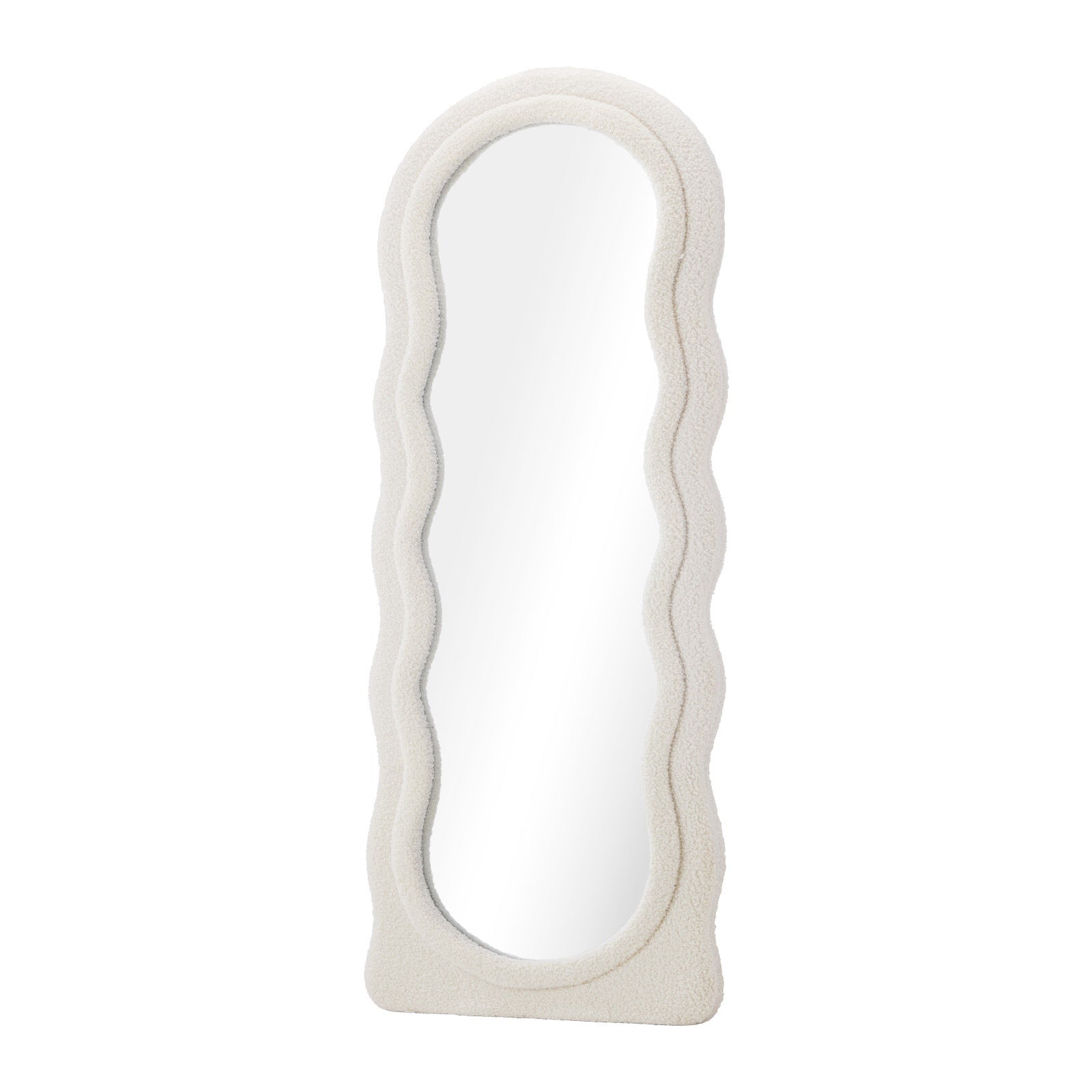 Oikiture Full Length Mirror 180cm Boucle Floor Standing Mirrors Dressing Makeup - Sunyee