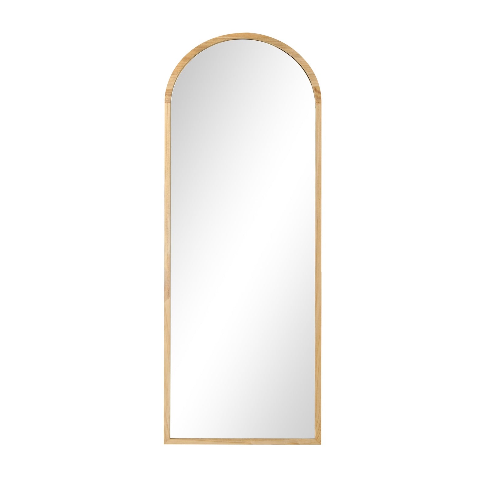 Oikiture Wooden Full Length Mirror 180x70cm Arched Dressing Floor Mirrors - Sunyee