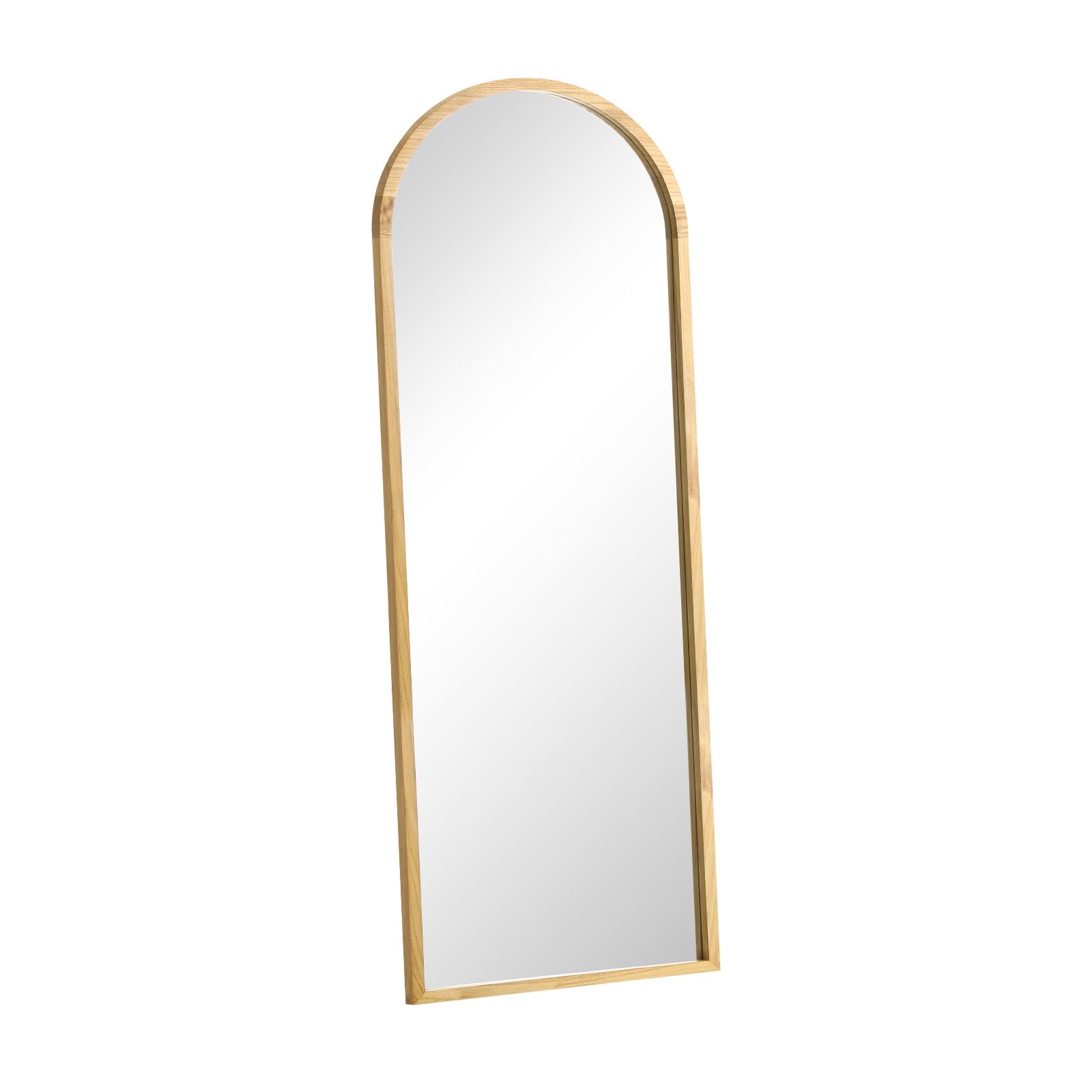 Oikiture Wooden Full Length Mirror 180x70cm Arched Dressing Floor Mirrors - Sunyee