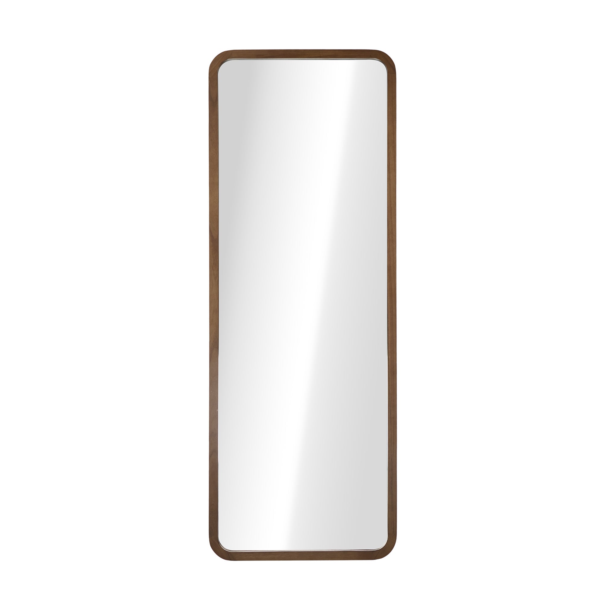 Oikiture Full Length Mirror 166x60cm Rectangle Dressing Floor Mirrors Walnut - Sunyee
