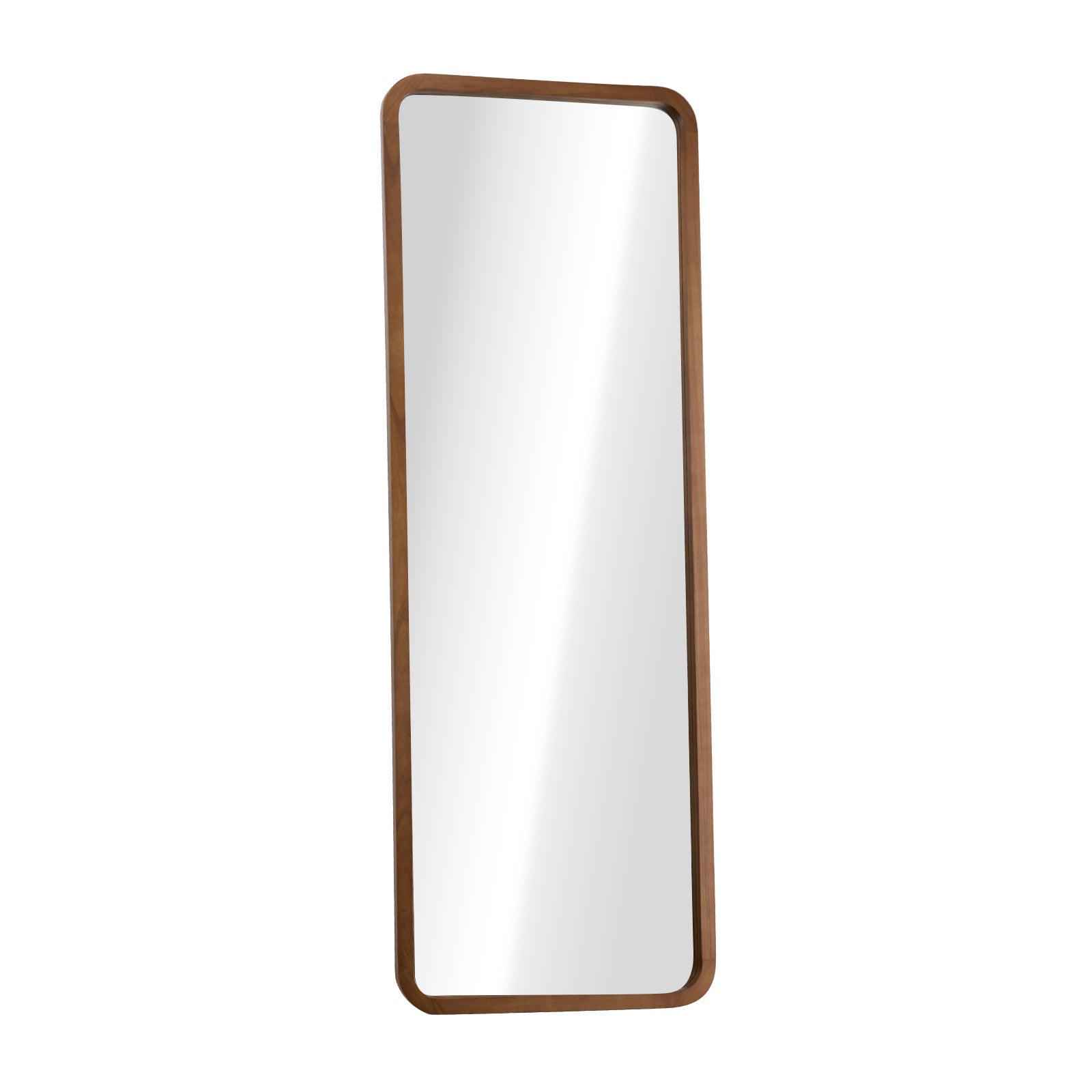 Oikiture Full Length Mirror 166x60cm Rectangle Dressing Floor Mirrors Walnut - Sunyee