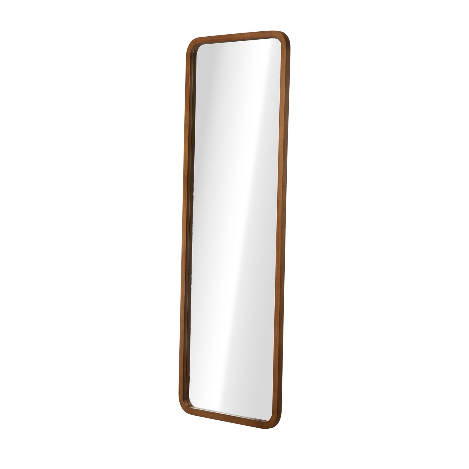 Oikiture Full Length Mirror 166x60cm Rectangle Dressing Floor Mirrors Walnut - Sunyee