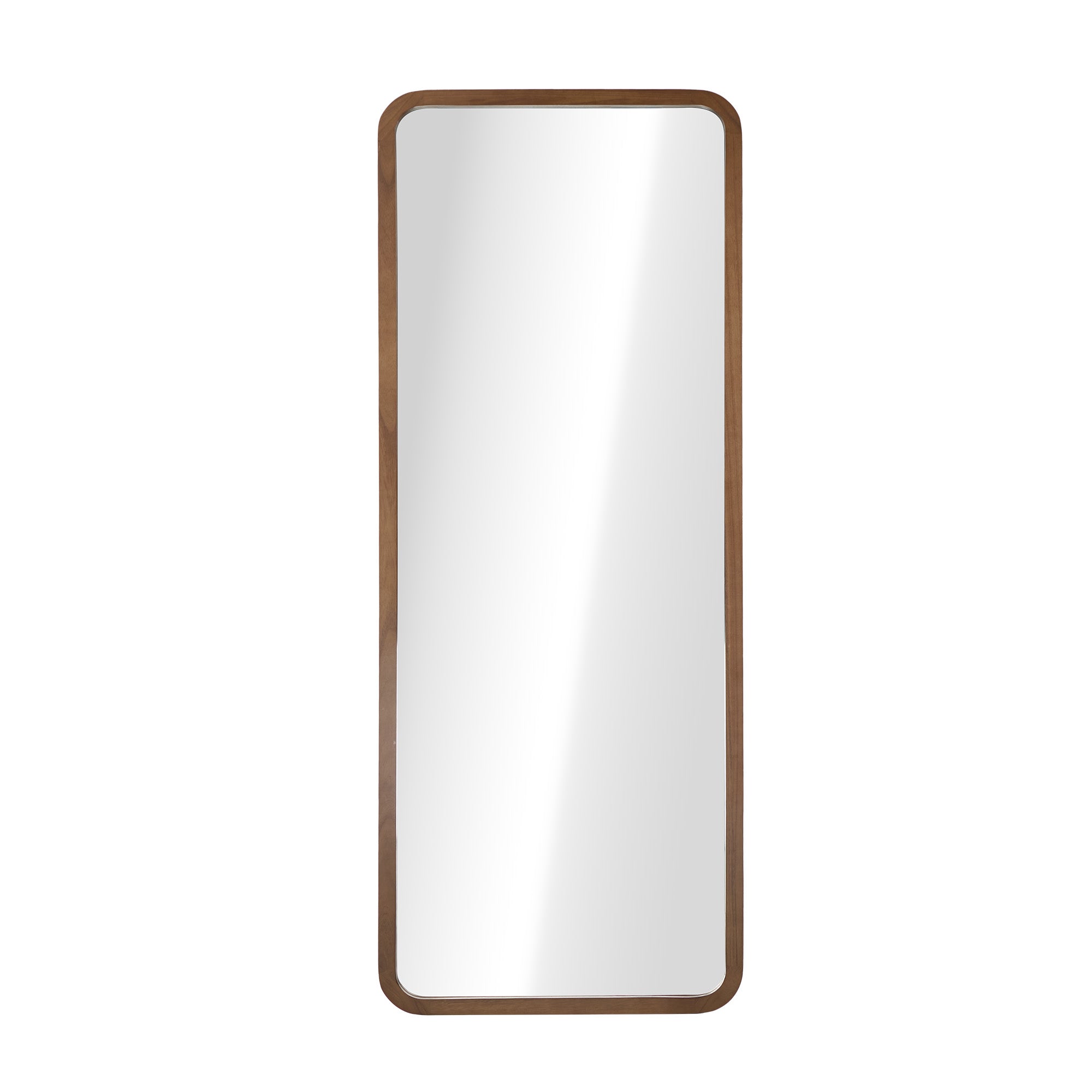 Oikiture Full Length Mirror 180x70cm Rectangle Dressing Floor Mirrors Walnut - Sunyee