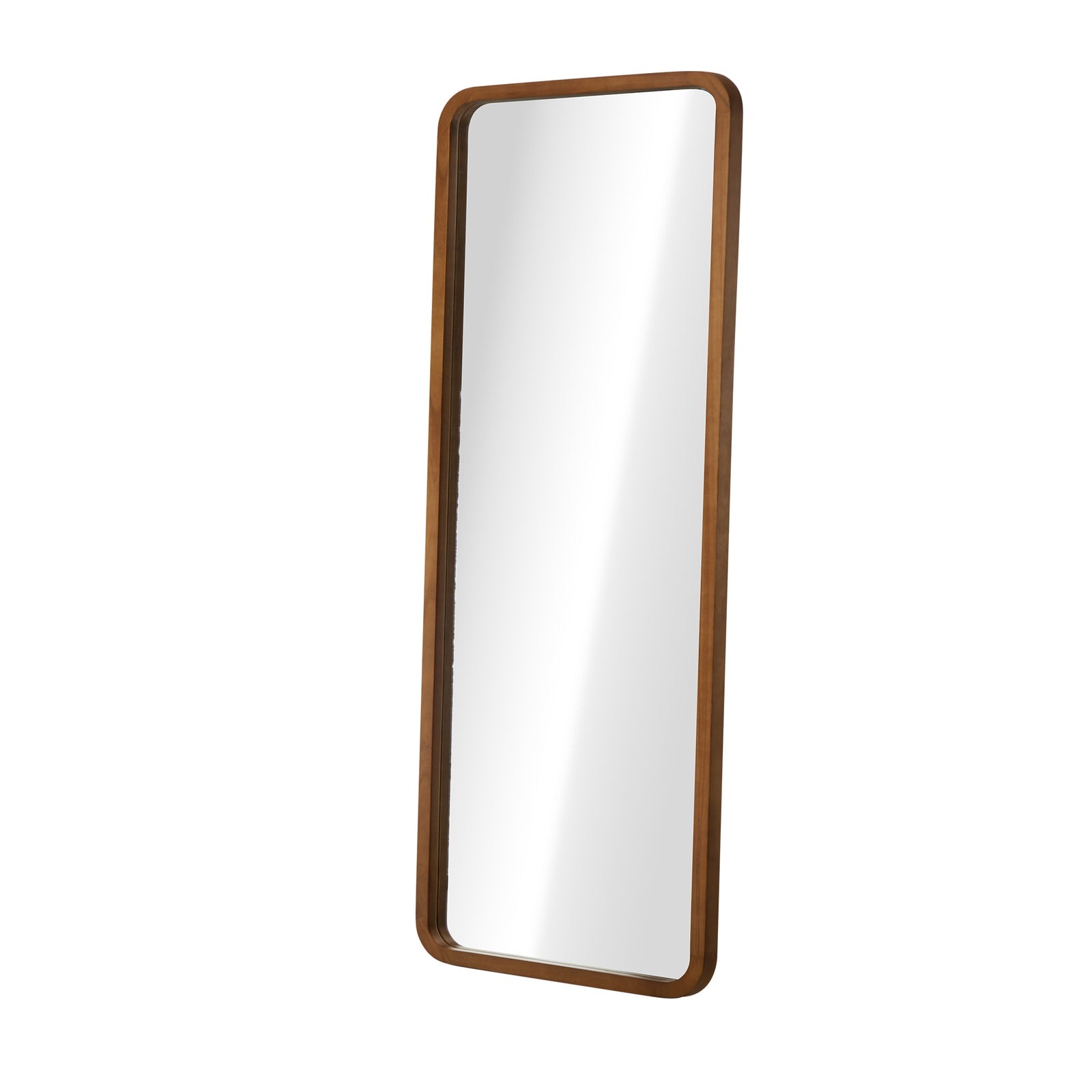 Oikiture Full Length Mirror 180x70cm Rectangle Dressing Floor Mirrors Walnut - Sunyee