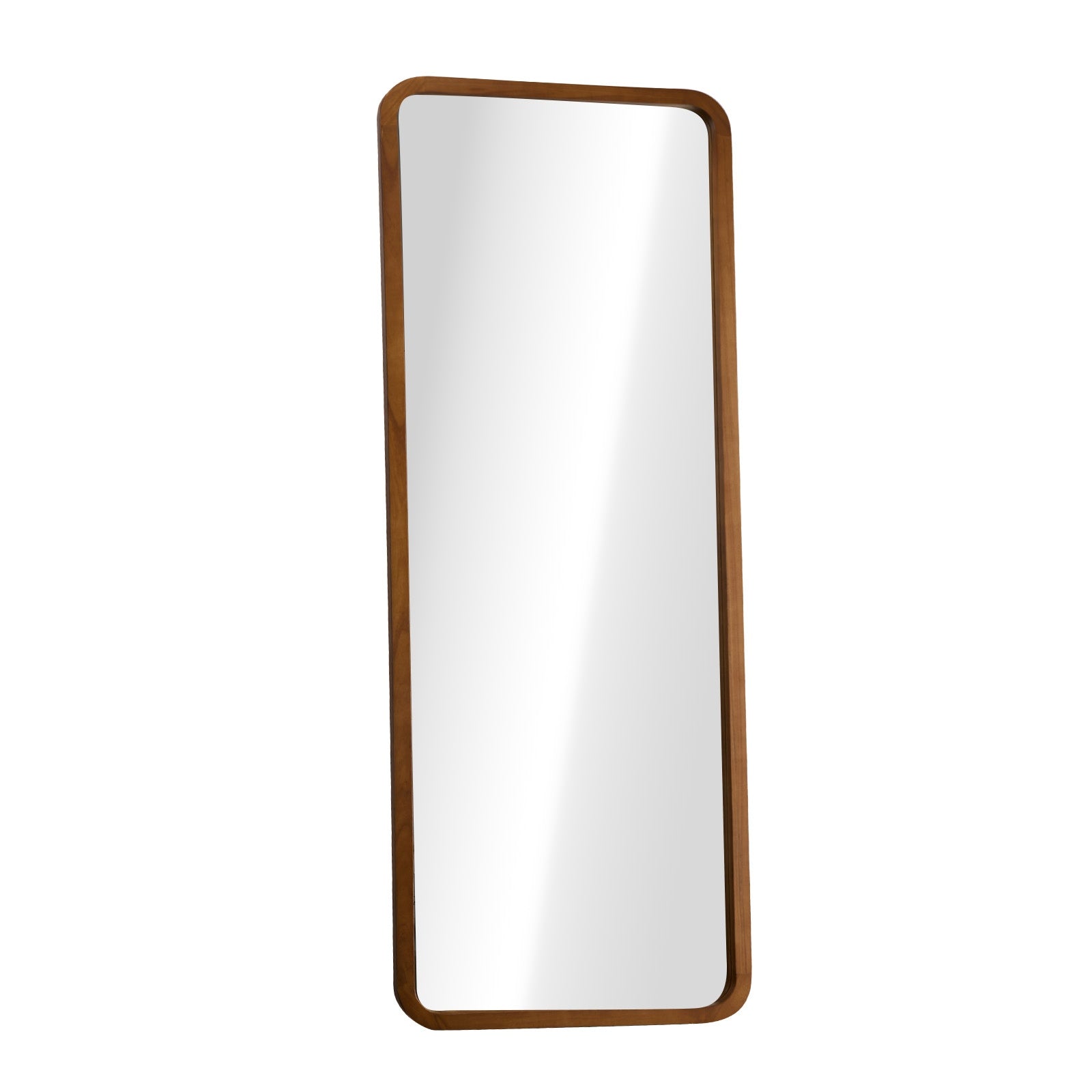 Oikiture Full Length Mirror 180x70cm Rectangle Dressing Floor Mirrors Walnut - Sunyee