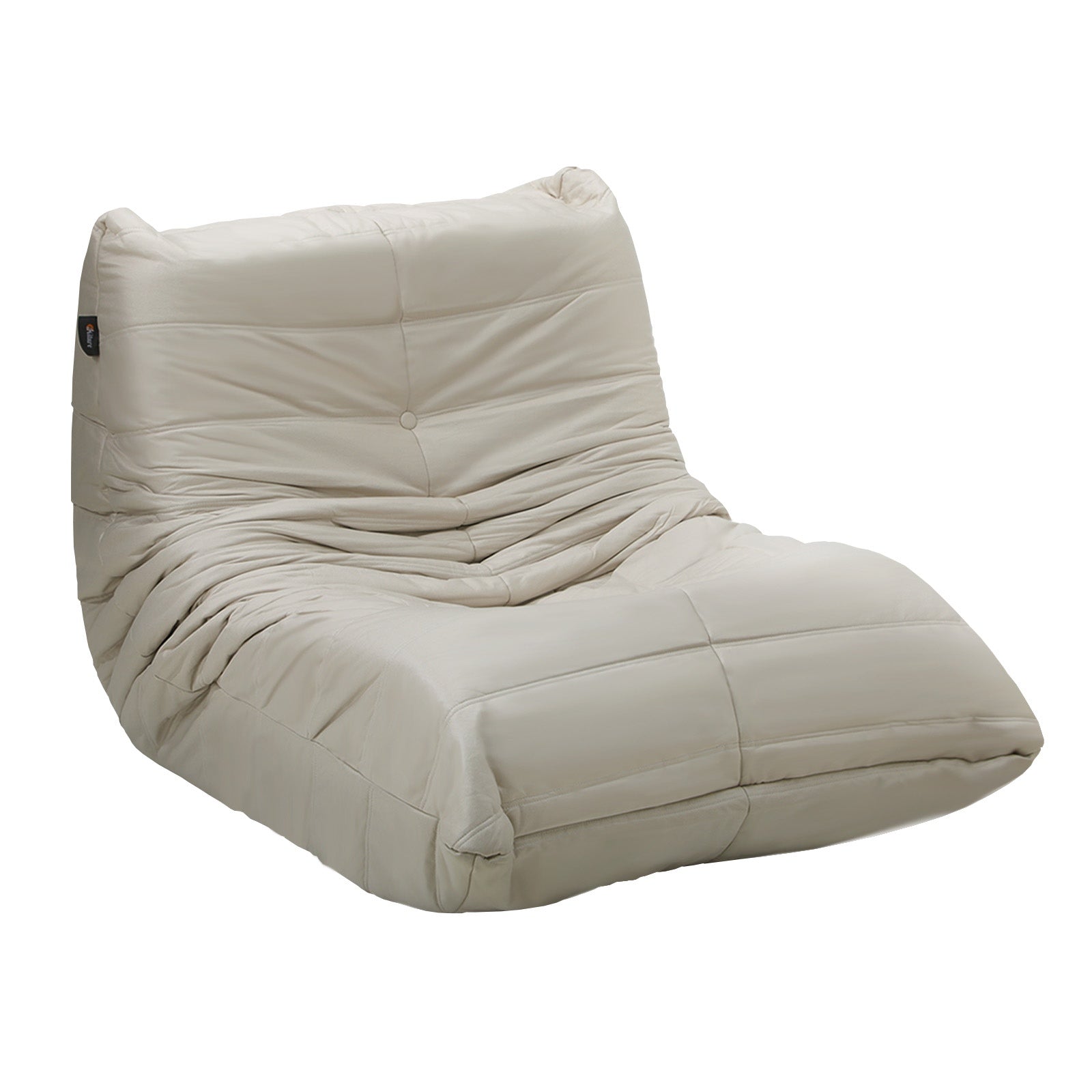 Oikiture Floor Sofa Accent Chair Lazy Couch Leisure Lounge Foam Pouffe Beige - Sunyee