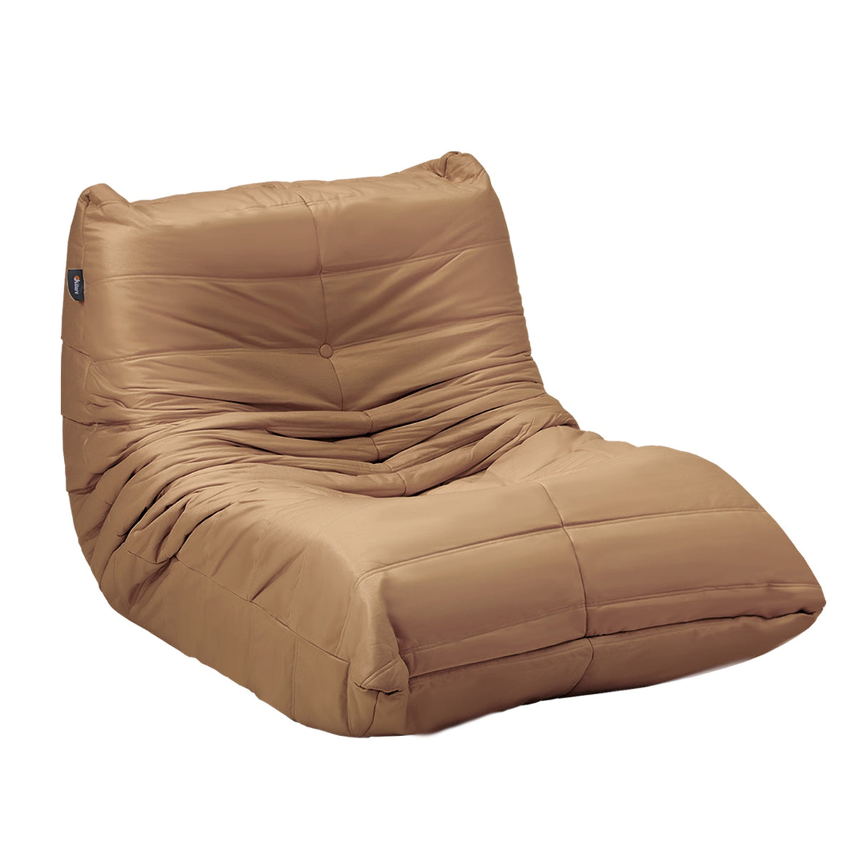 Oikiture Floor Sofa Accent Chair Lazy Couch Lounge Recliner Brown Polyester - Sunyee