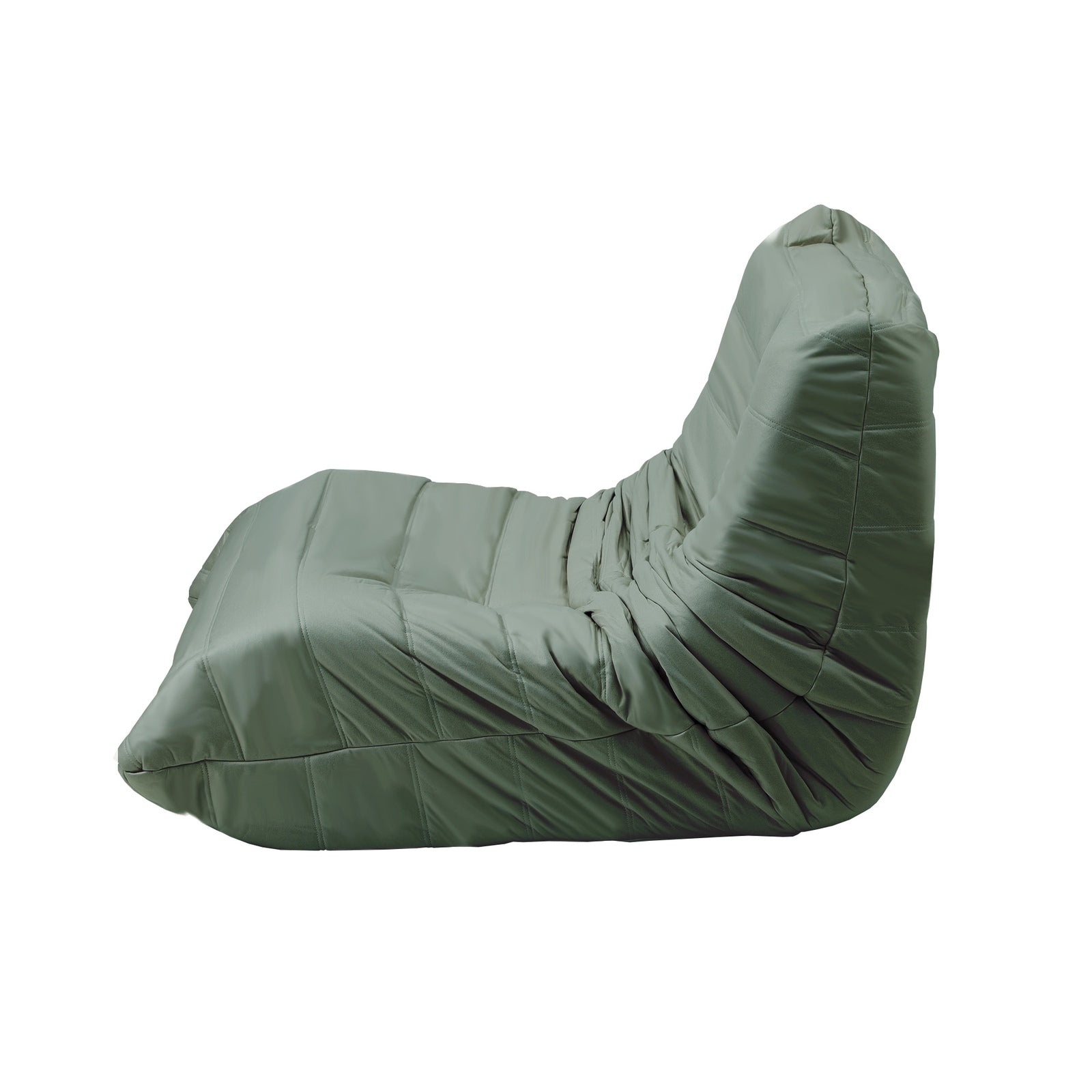 Oikiture 2X Floor Sofa Lounge Caterpillar Lazy Couch Single Chair Pouffe Green - Sunyee