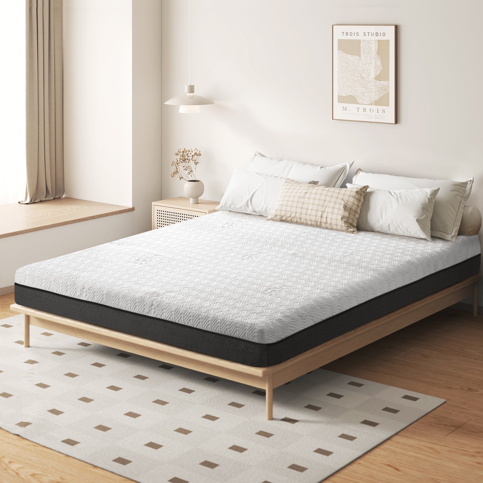 Bedra Mattress No Spring Gel Memory Foam Bed Mattresses King Single Double Queen - Sunyee
