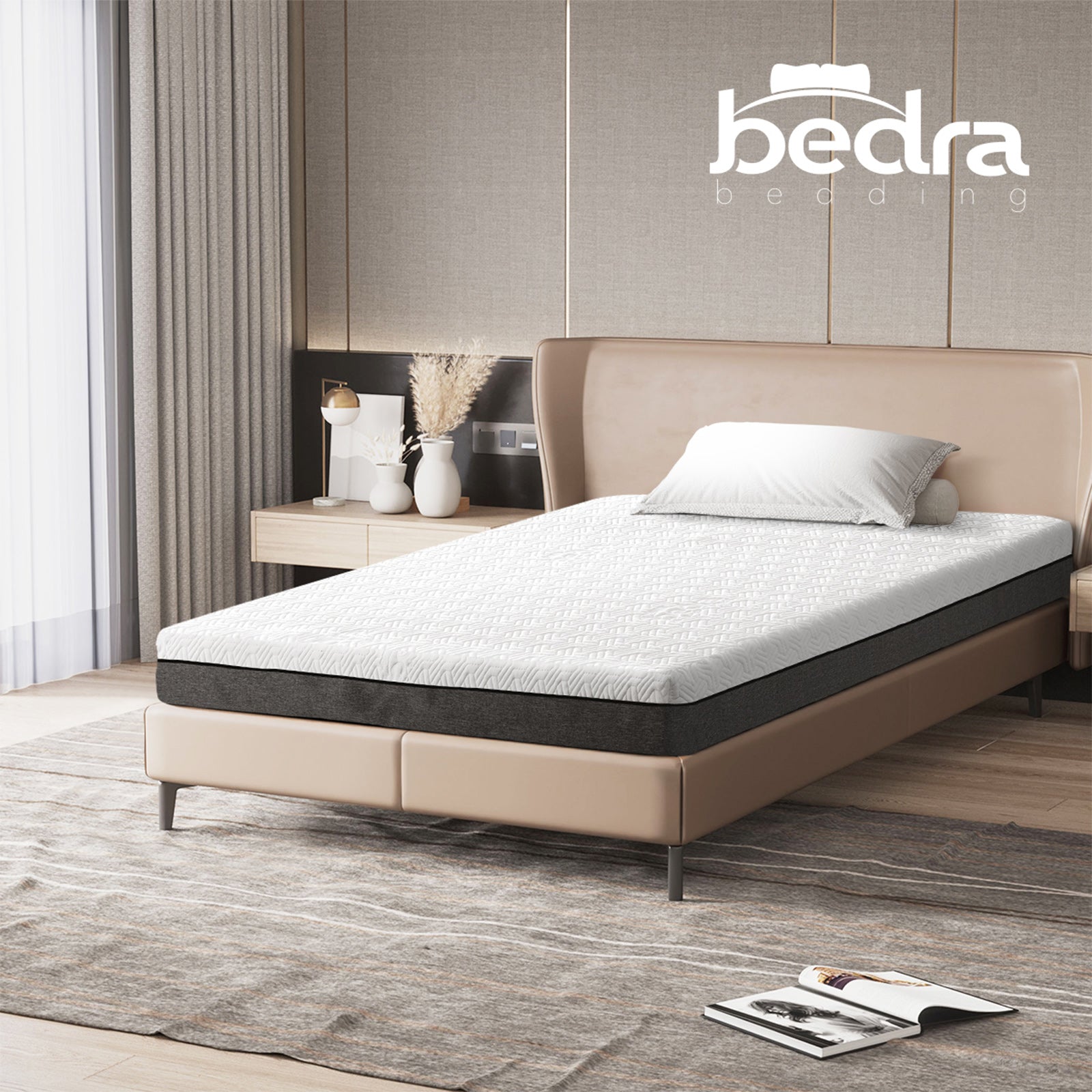 Bedra Mattress Gel Memory Foam Mattresses Queen Bed No Spring Firm Flippable - Sunyee