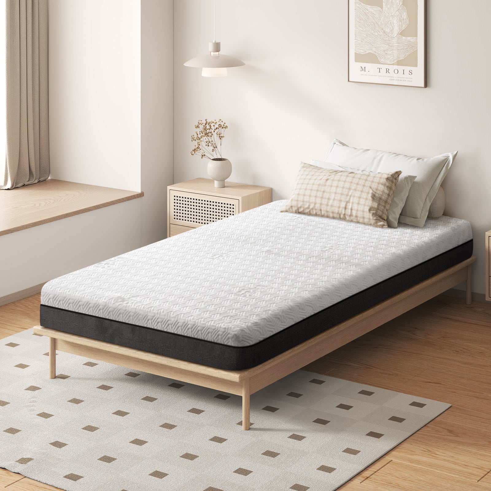 Bedra Mattress No Spring Gel Memory Foam Bed Mattresses King Single Double Queen - Sunyee
