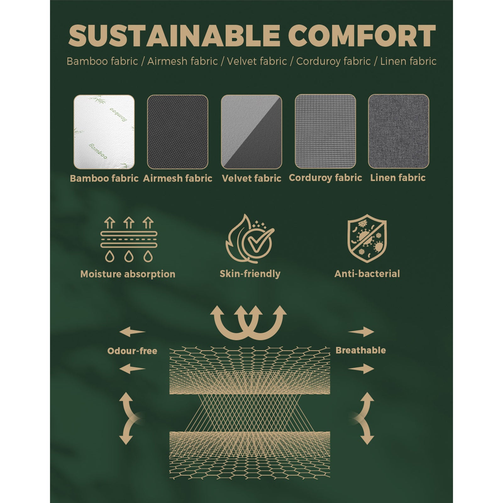 Bedra Folding Foam Mattress Sofa Bed Trifold Sleeping Floor Mat Camping Cushion - Sunyee