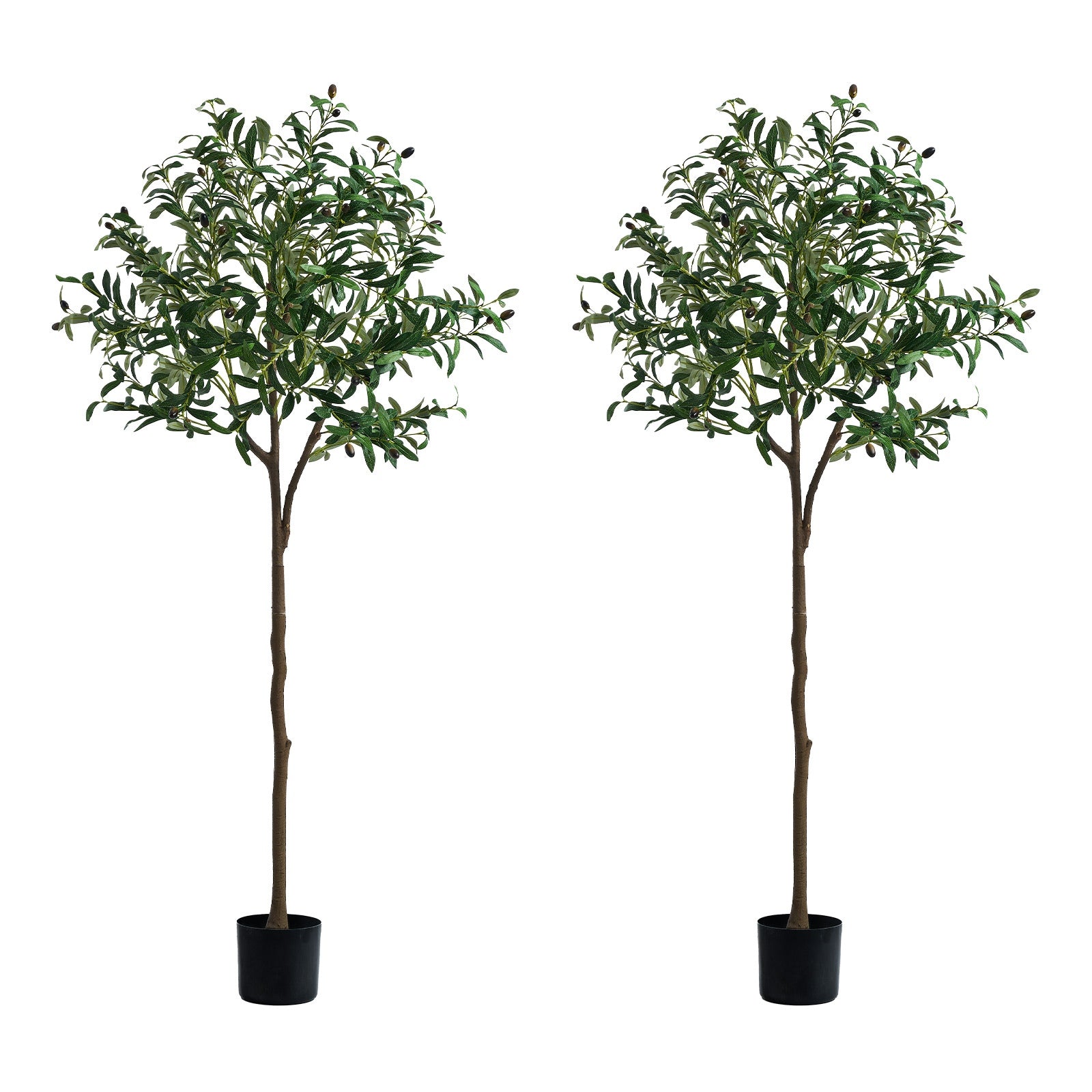 Livsip 2PCS Artificial Potted Plants Lifelike Fake Tree Home Decor 150-210cm - Sunyee