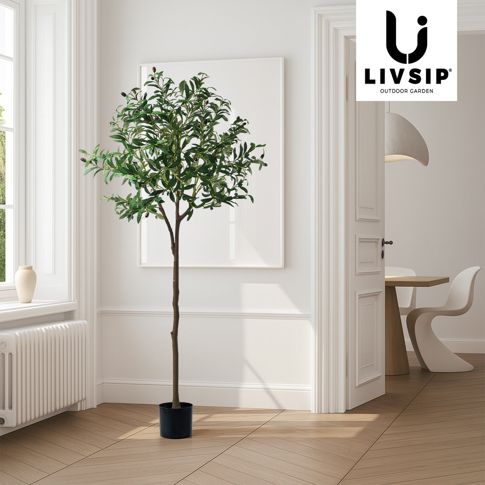 Livsip 150cm Artificial Olive Tree Lifelike Faux Potted Plants Home Garden Decor - Sunyee