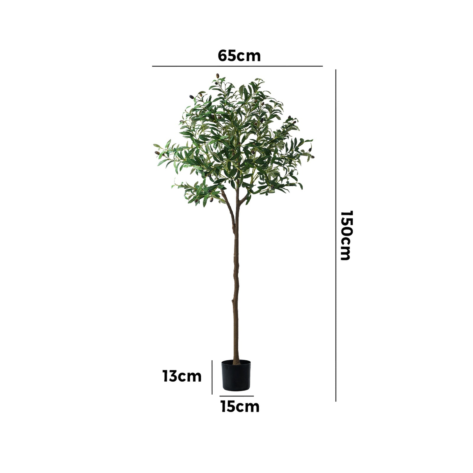 Livsip 150cm Artificial Olive Tree Lifelike Faux Potted Plants Home Garden Decor - Sunyee