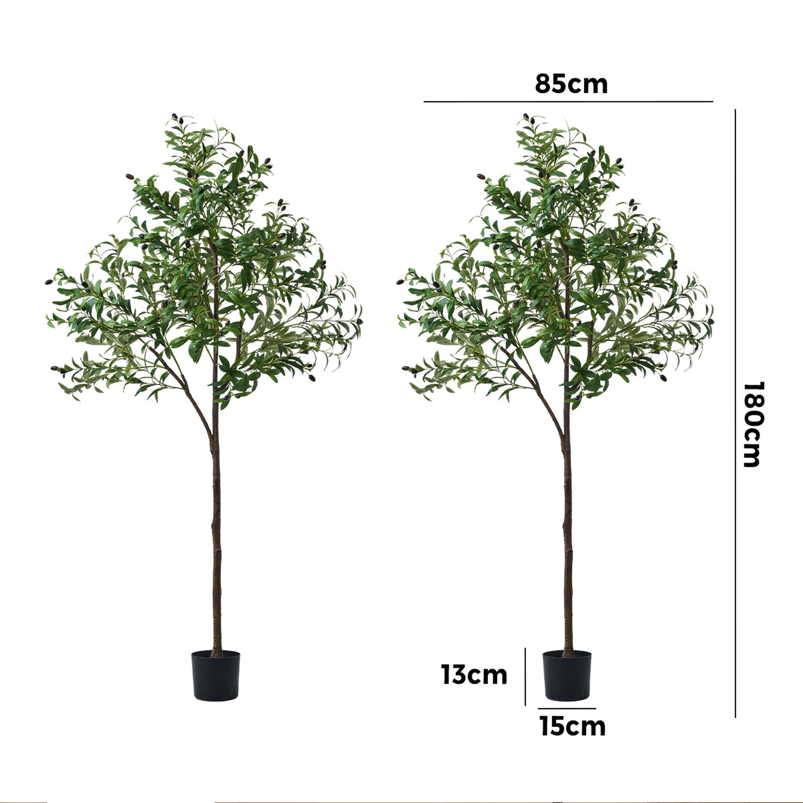 Livsip 2 Pack Artificial Olive Tree Faux Potted Plants Home Garden Decor 180cm - Sunyee