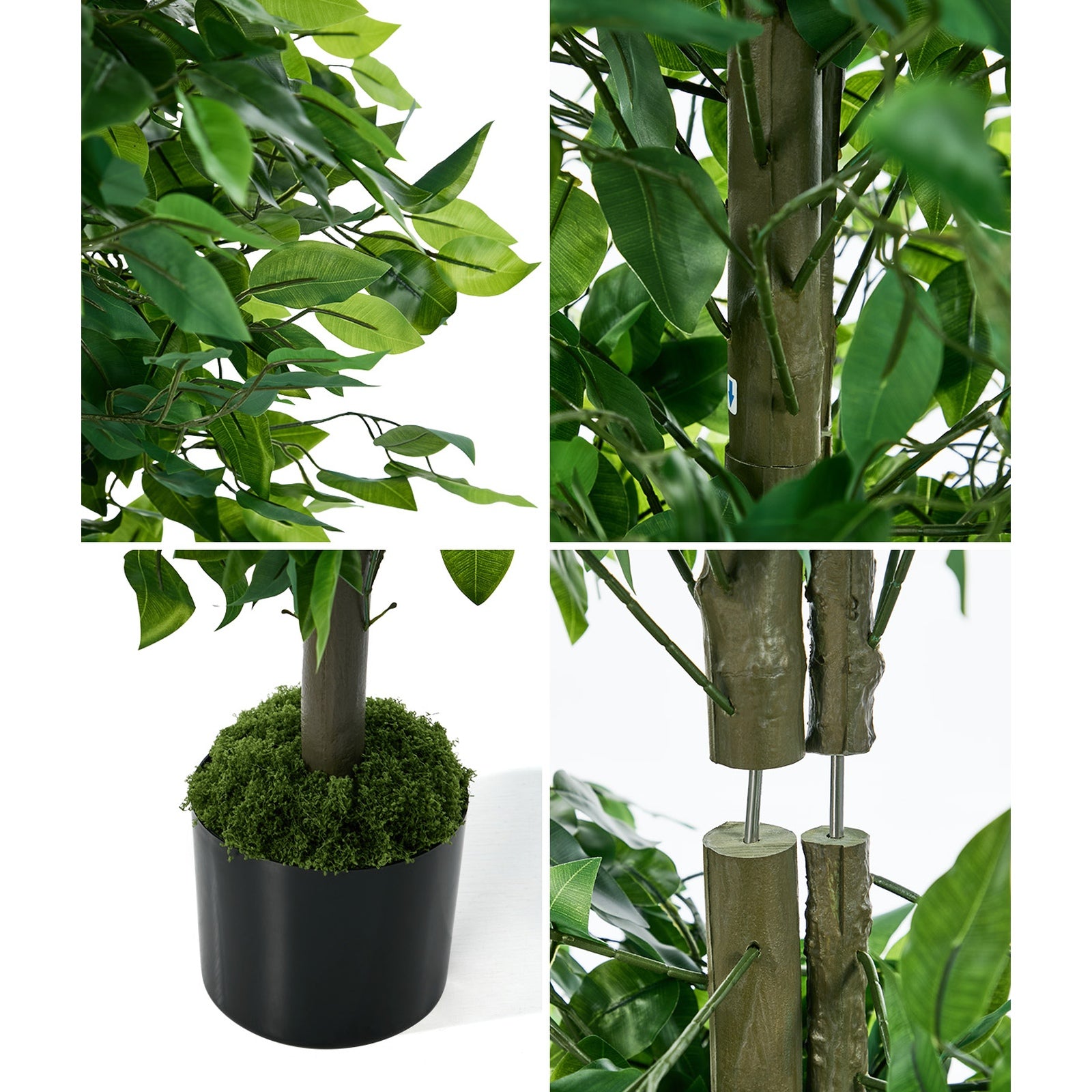 Livsip 150cm Artificial Ficus Tree Realistic Potted Faux Plant Home Decor