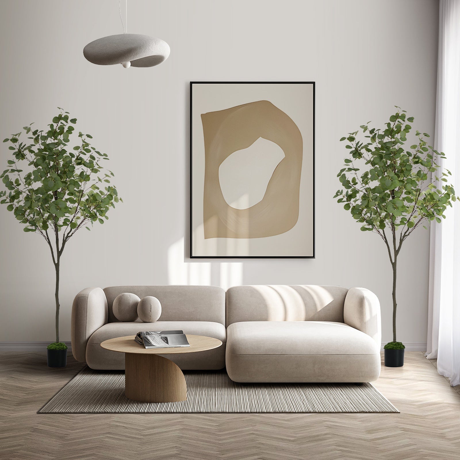 Livsip 2x Artificial Eucalyptus Tree 180cm Potted Faux Plant Outdoor Home Decor