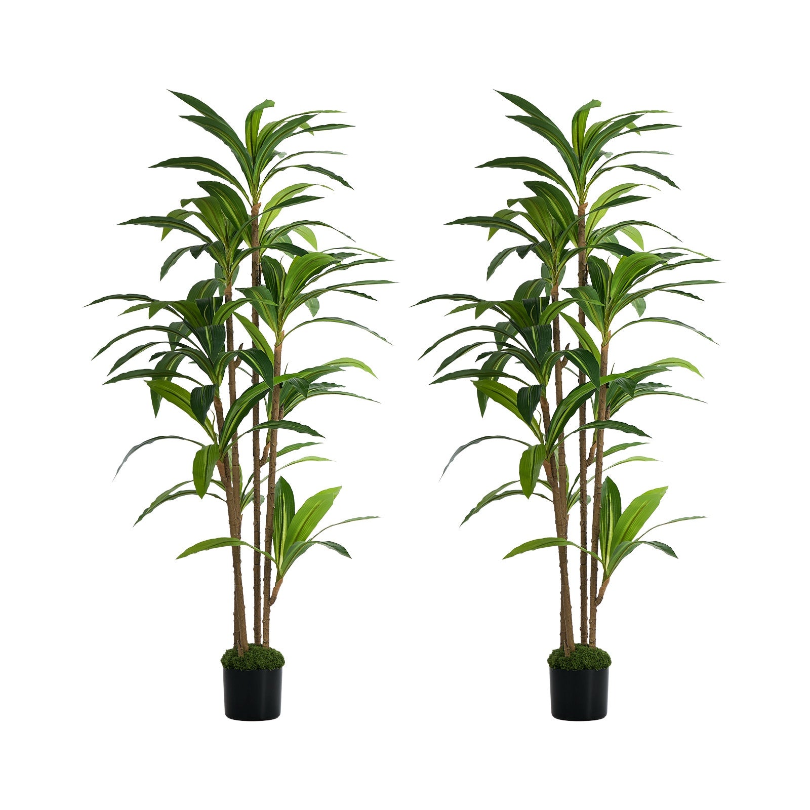 Livsip 2PCS Artificial Dracaena Tree 150cm Potted Faux Plant Outdoor Home Decor