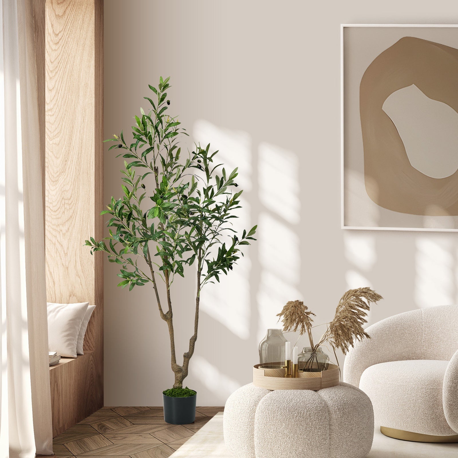 Livsip 150cm Artificial Olive Tree Realistic Potted Faux Plant Home Decor