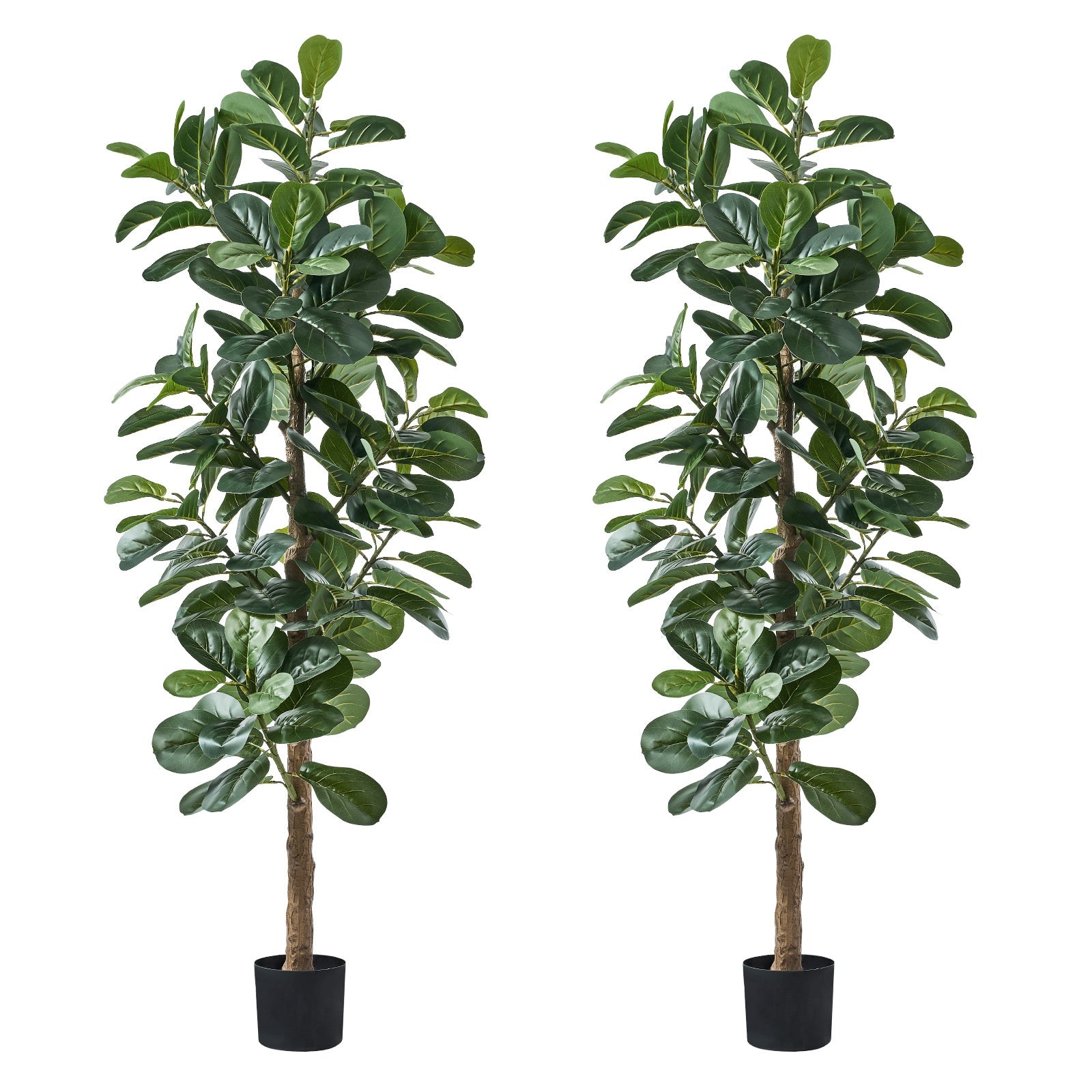 Livsip 2x Artificial Fiddle Leaf Fig Tree Lifelike Faux Plants Home Decor 180cm - Sunyee