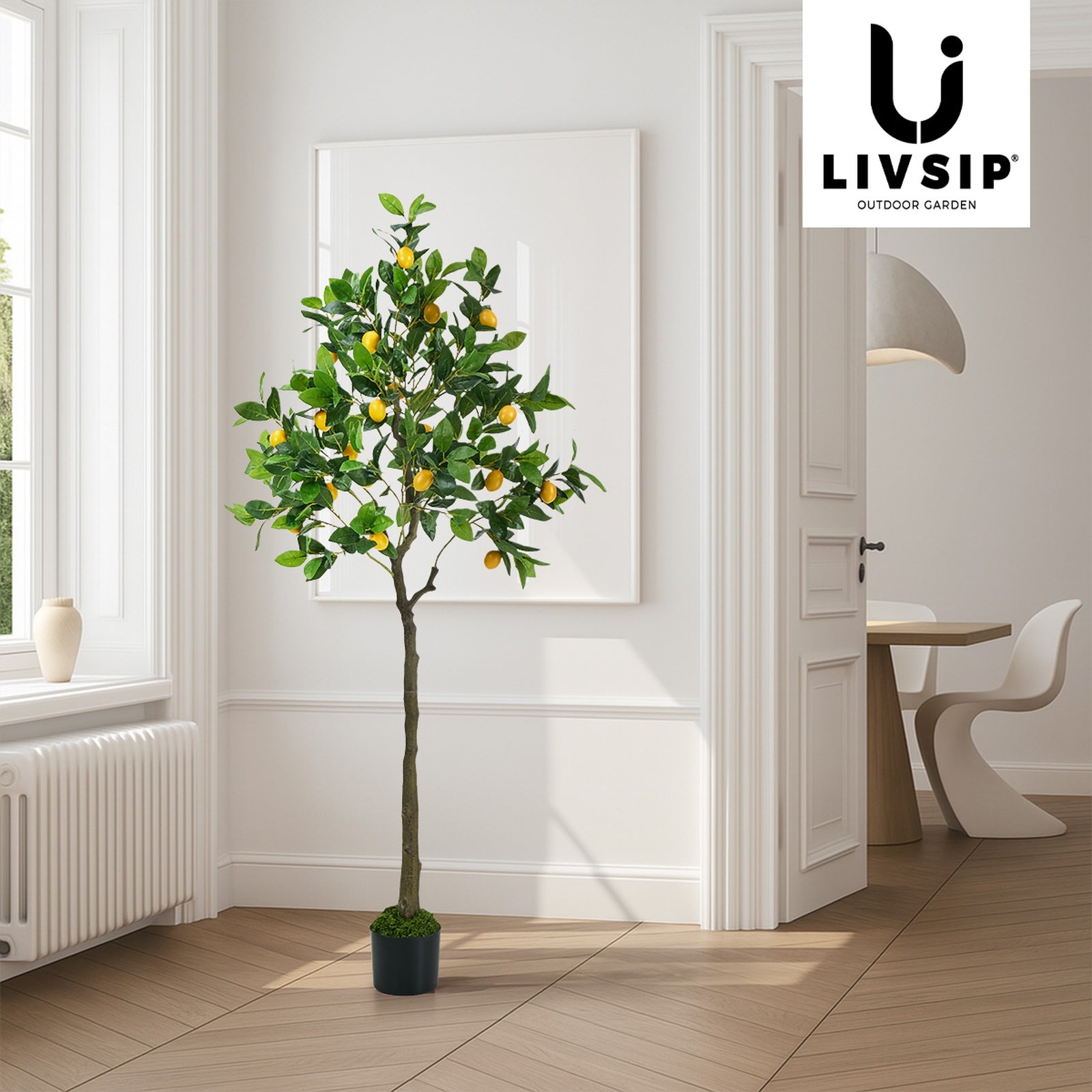 Livsip 150cm Artificial Lemon Tree Realistic Potted Faux Plant Home Decor