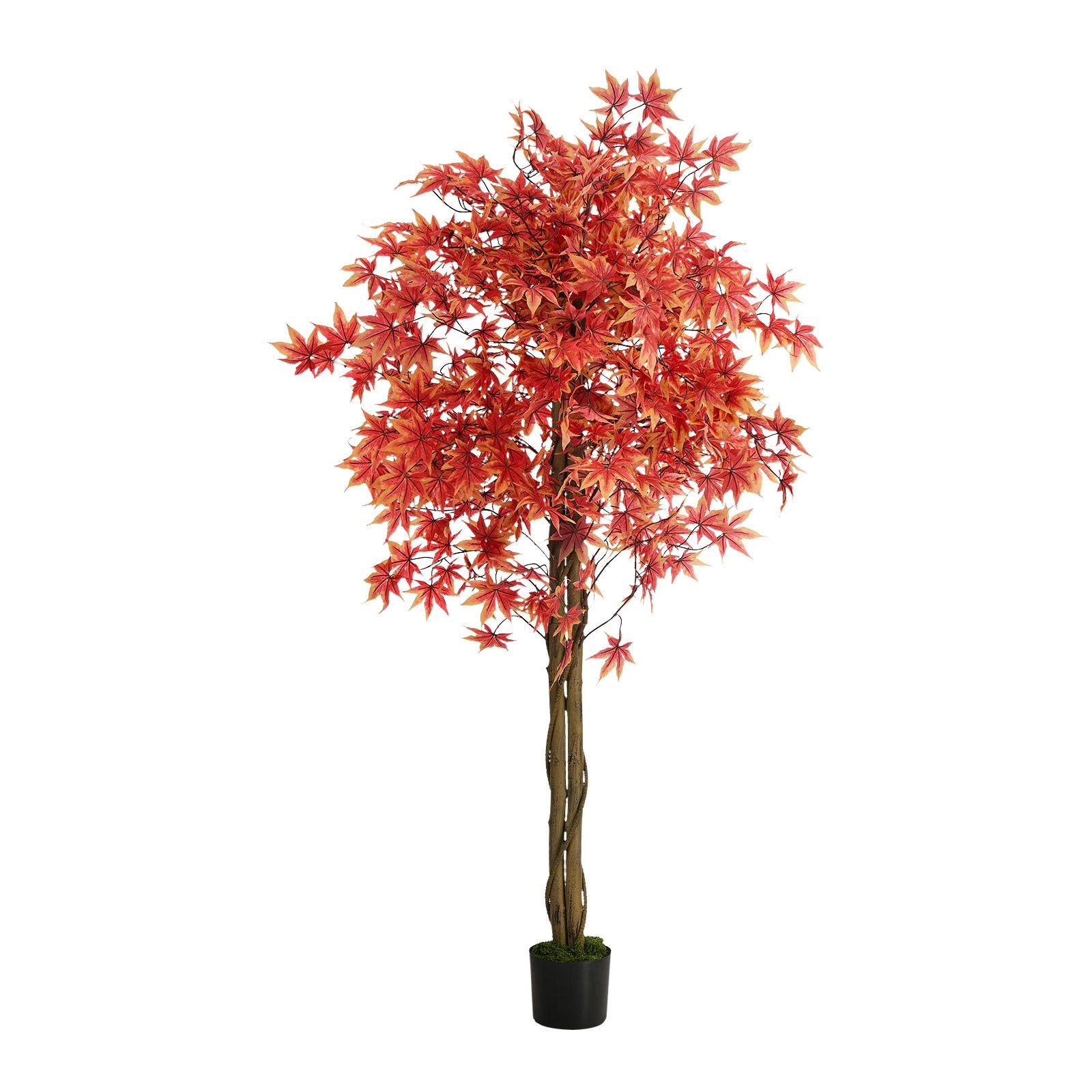 Livsip 180cm Artificial Red Maple Tree Realistic Potted Faux Plant Home Decor