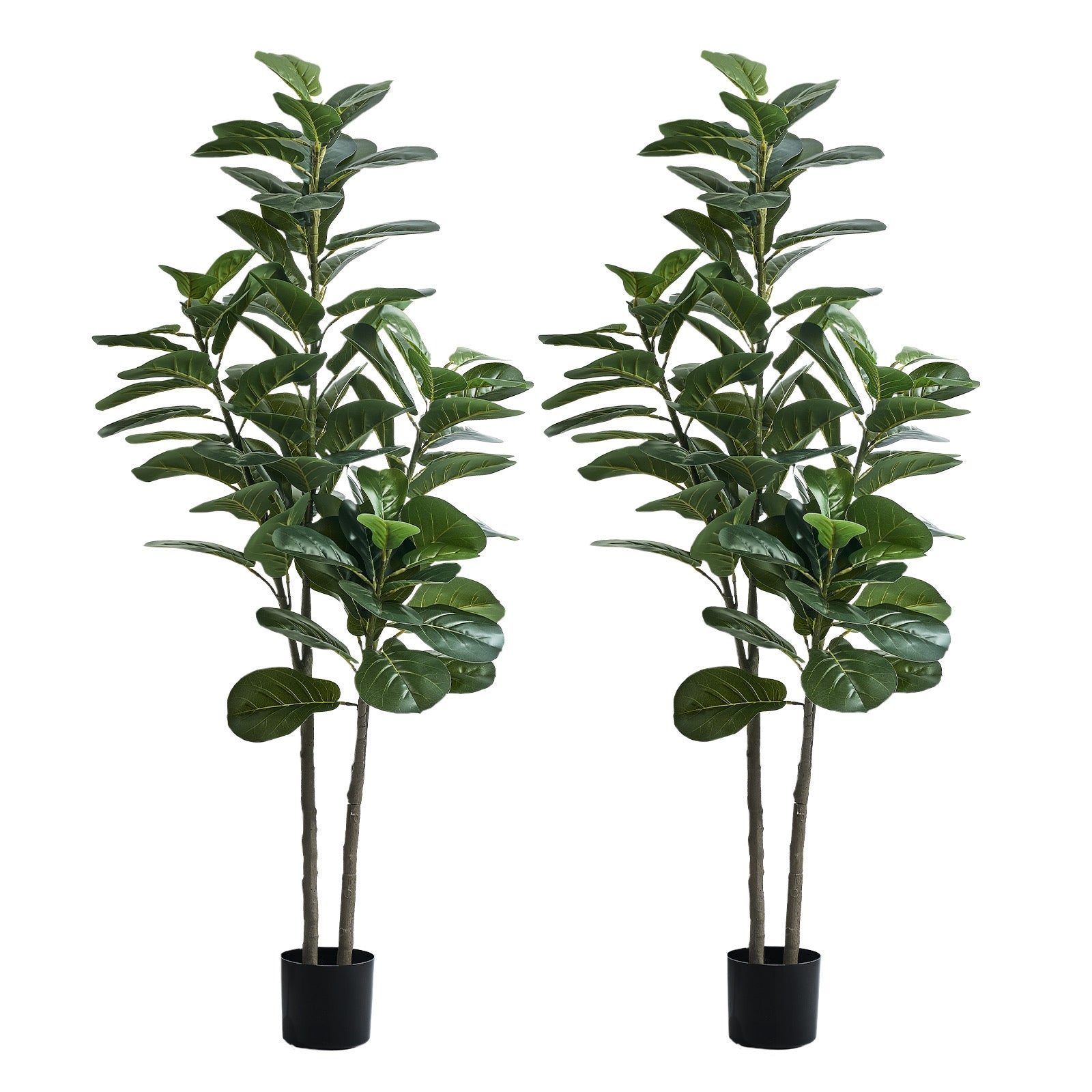 Livsip 2x Artificial Fiddle Leaf Fig Tree Lifelike Faux Plants Home Decor 150cm - Sunyee