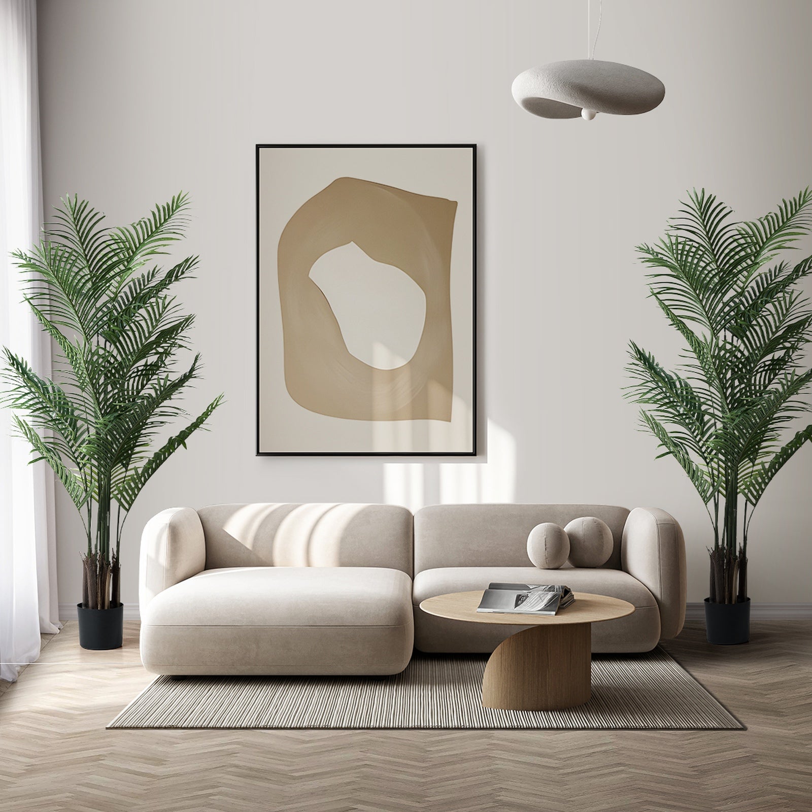 Livsip 2 Pack Artificial Palm Tree Faux Potted Plants Home Garden Decor 180cm - Sunyee