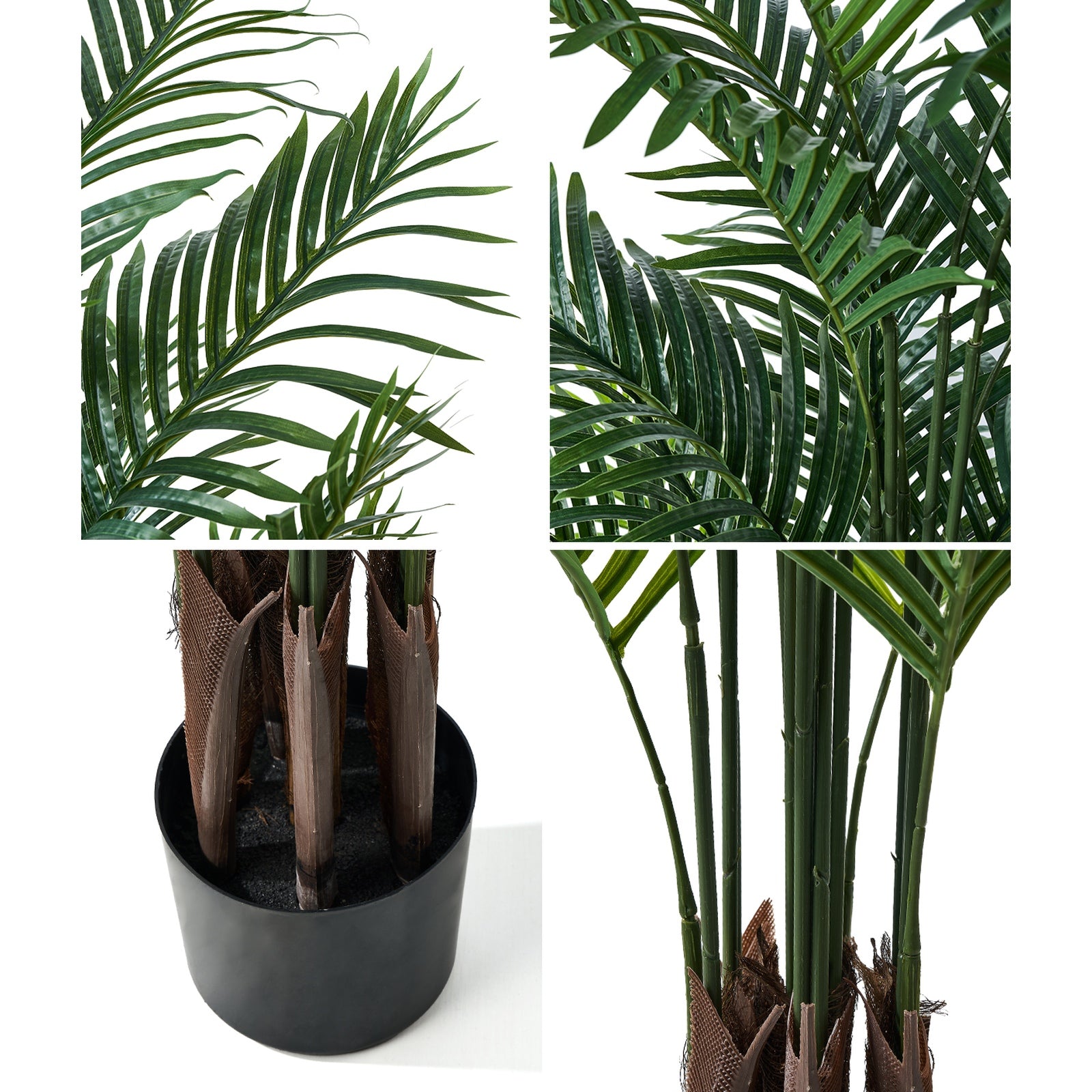 Livsip 180cm Artificial Palm Tree Lifelike Faux Potted Plants Home Garden Decor - Sunyee