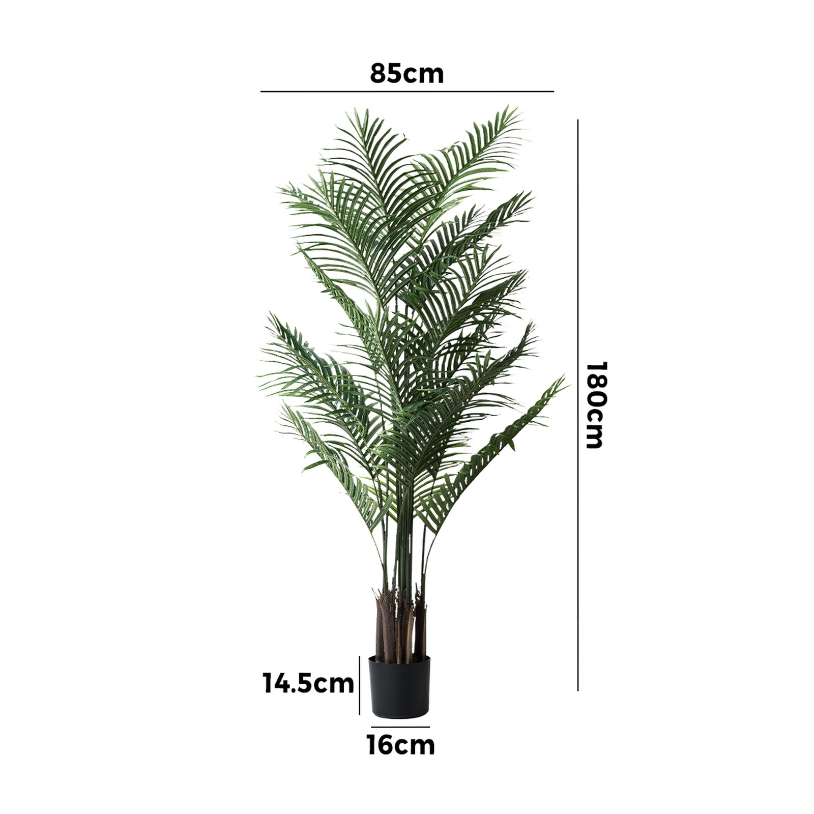 Livsip 180cm Artificial Palm Tree Lifelike Faux Potted Plants Home Garden Decor - Sunyee