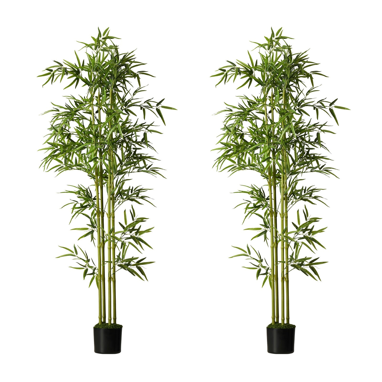 Livsip 2 Pack Artificial Bamboo Tree 150cm Potted Faux Plant Outdoor Home Decor