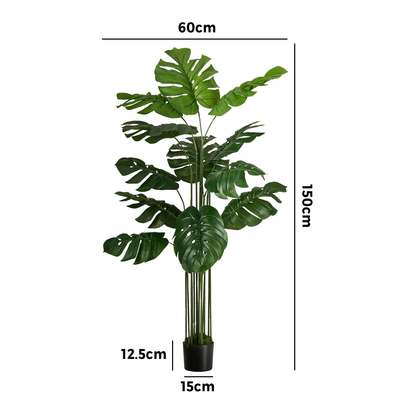 Livsip 150cm Artificial Monstera Deliciosa Plant Fake Tropical Tree Home Decor