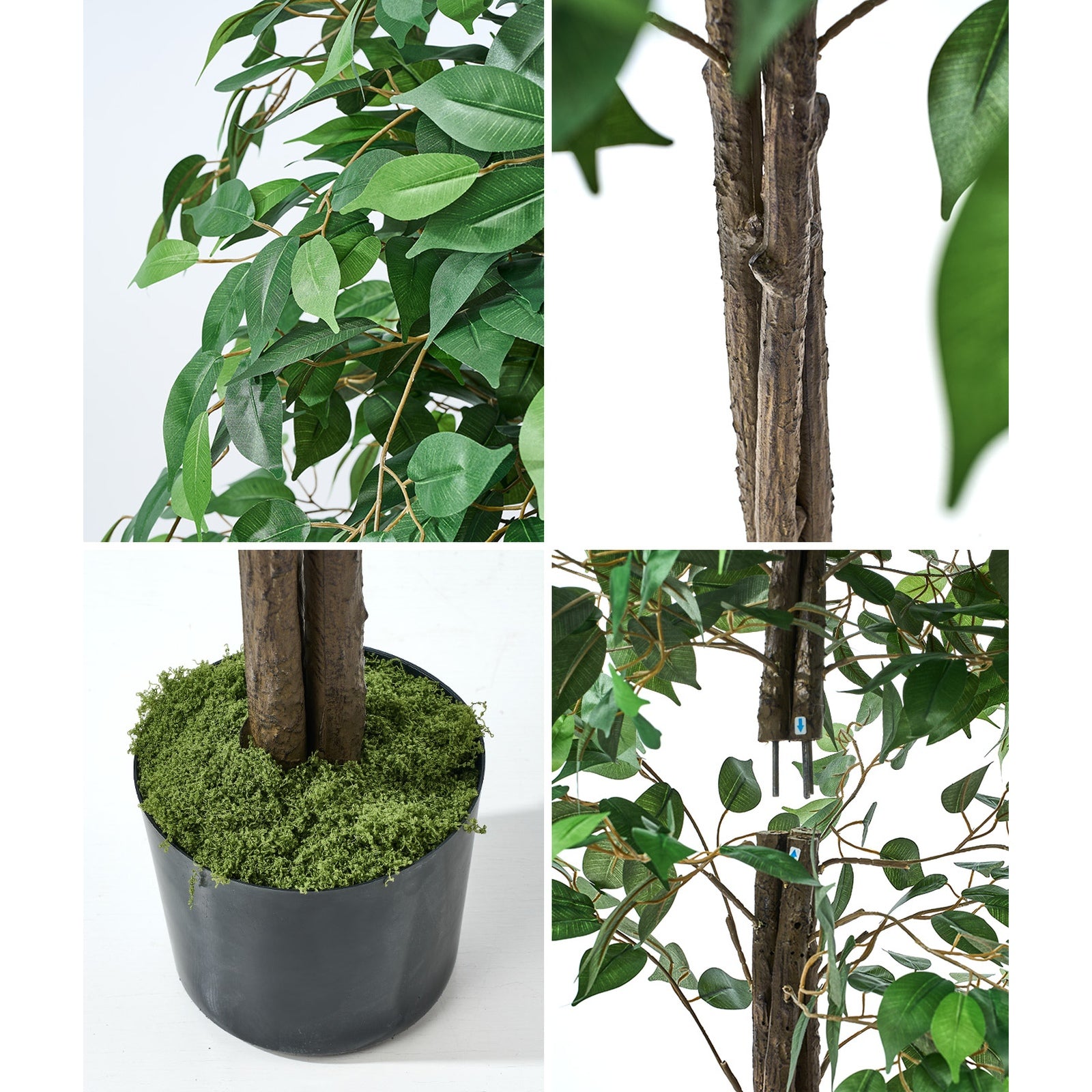 Livsip 150-210cm Artificial Potted Plants Lifelike Fake Tree Home Garden Decor - Sunyee