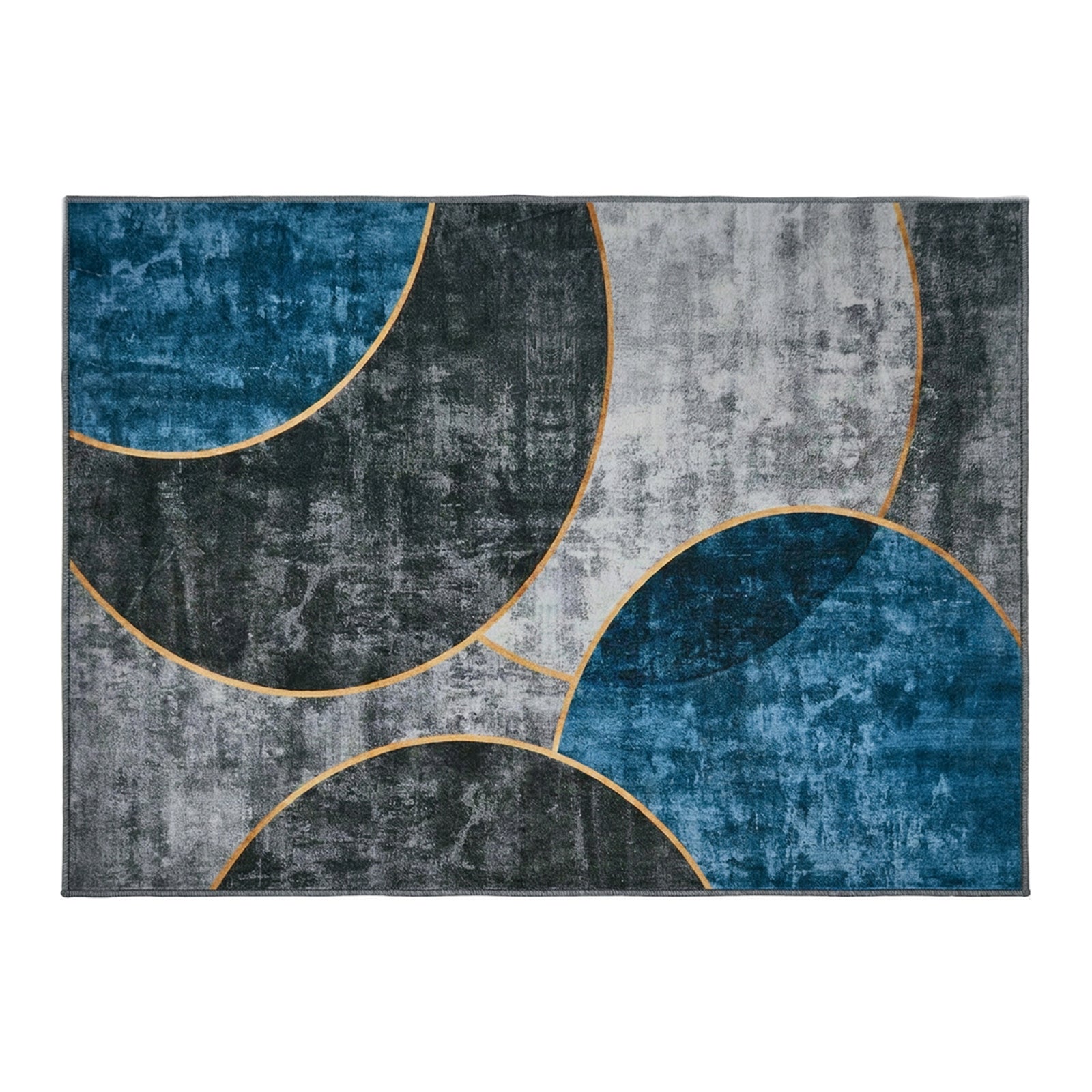 Oikiture Abstract Geometric Area Rug Washable Low Pile Carpet Decor 160X230cm