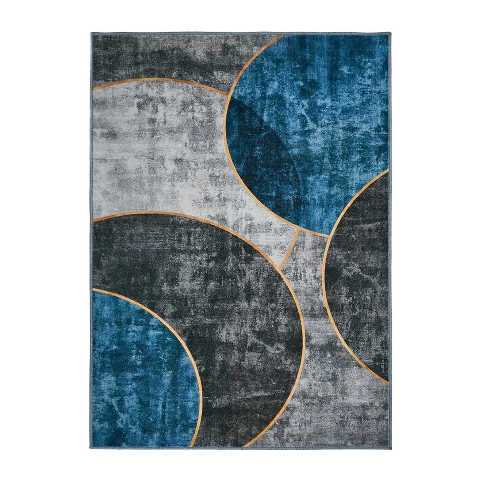 Oikiture Abstract Geometric Area Rug Washable Low Pile Carpet Decor 160X230cm