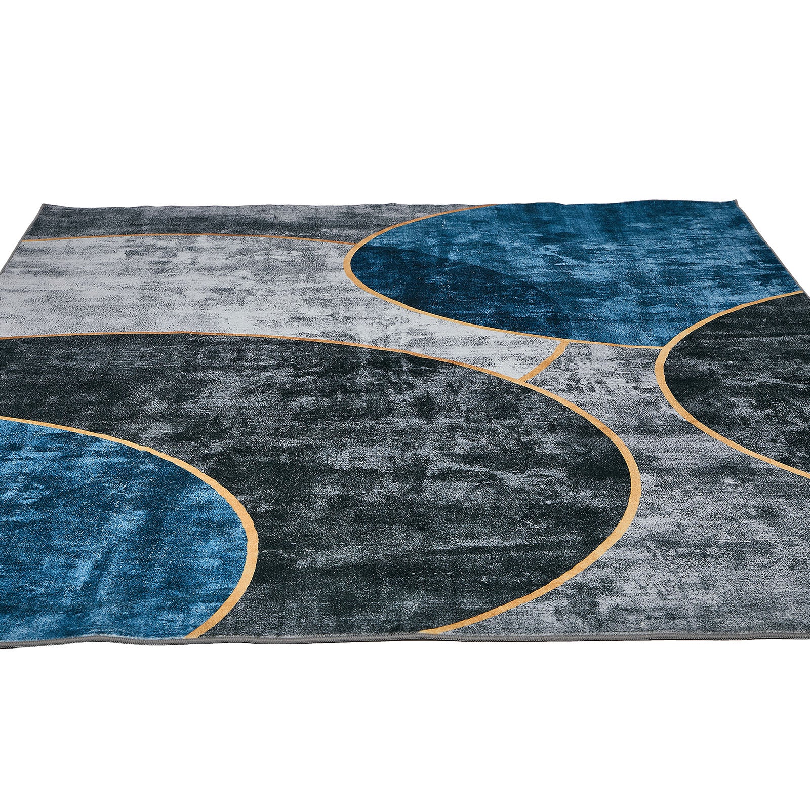 Oikiture Abstract Geometric Area Rug Washable Low Pile Carpet Decor 200X290cm