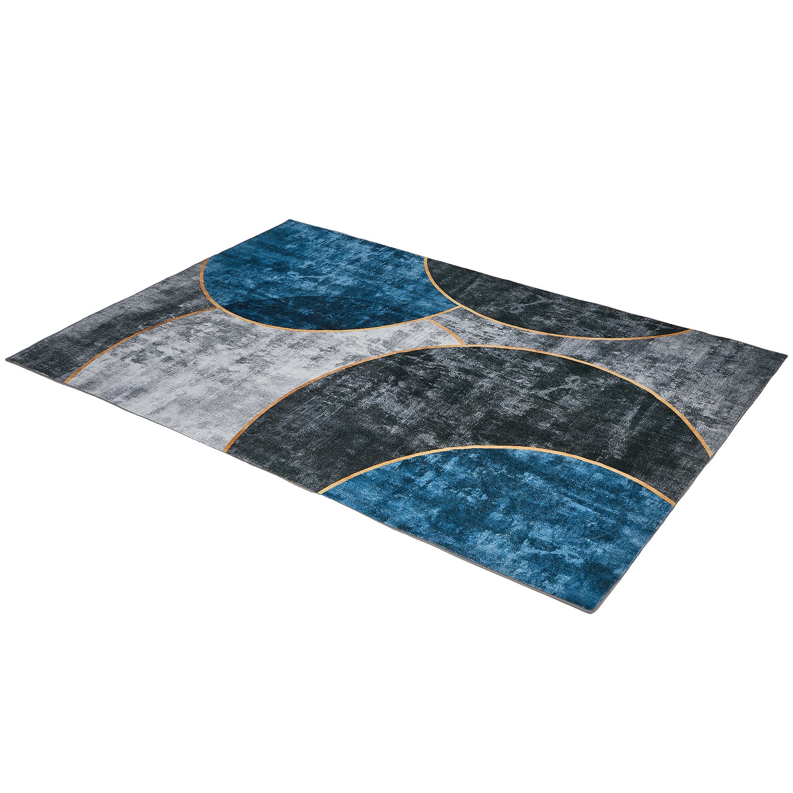 Oikiture Abstract Geometric Area Rug Washable Low Pile Carpet Decor 280X380cm
