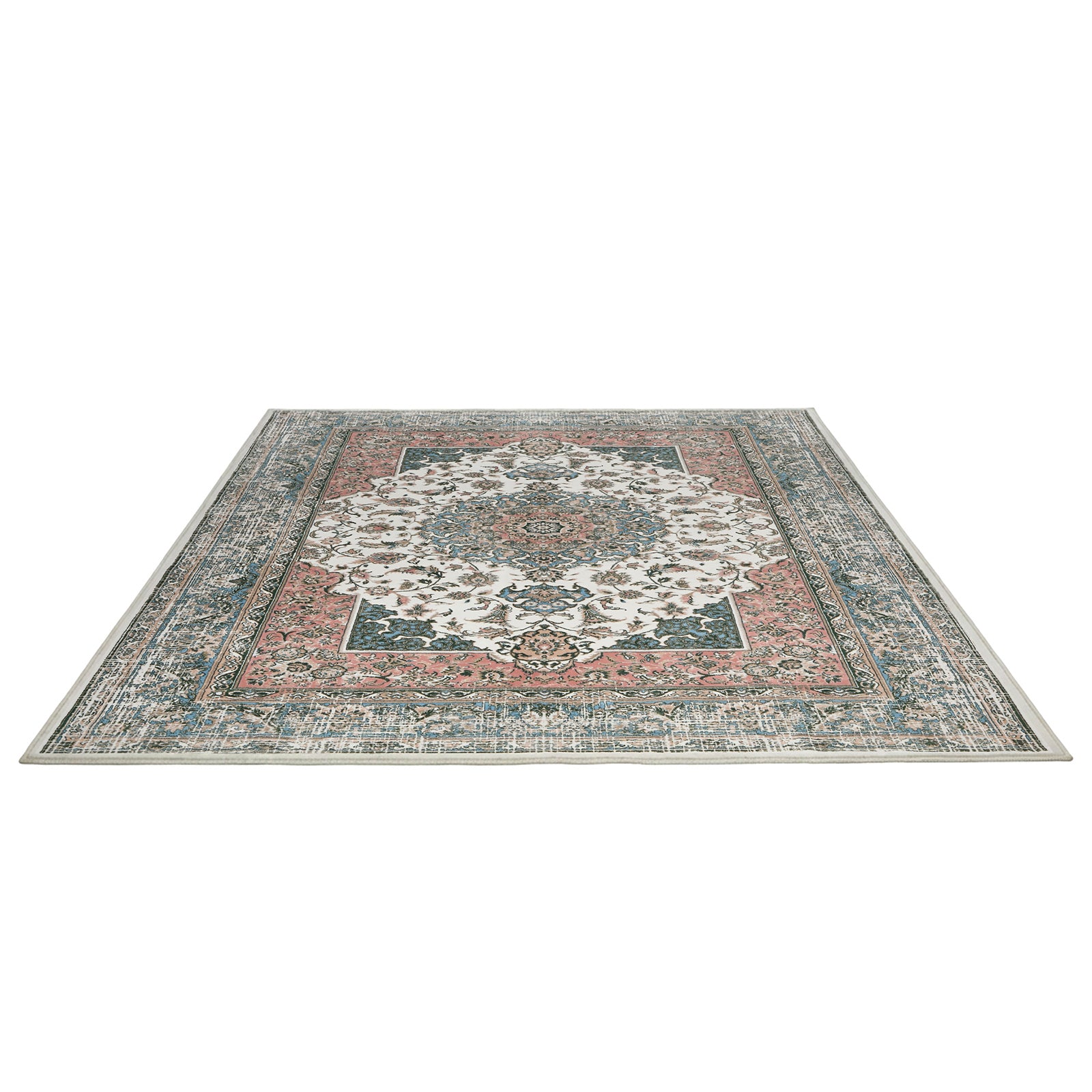 Oikiture Vintage Persian Area Rug Washable Soft Low Pile Carpet 240X340cm
