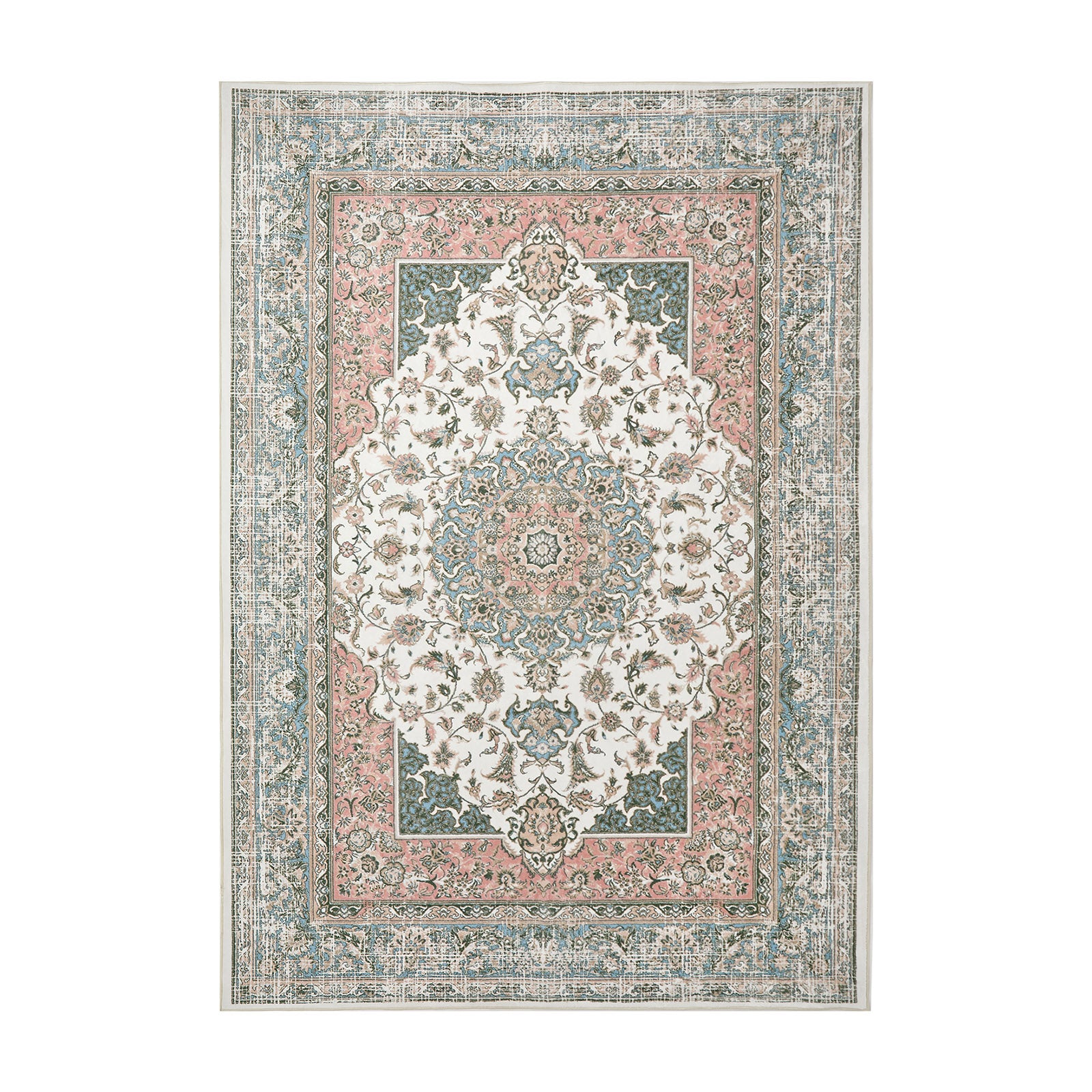Oikiture Vintage Persian Area Rug Washable Soft Low Pile Carpet 280X380cm