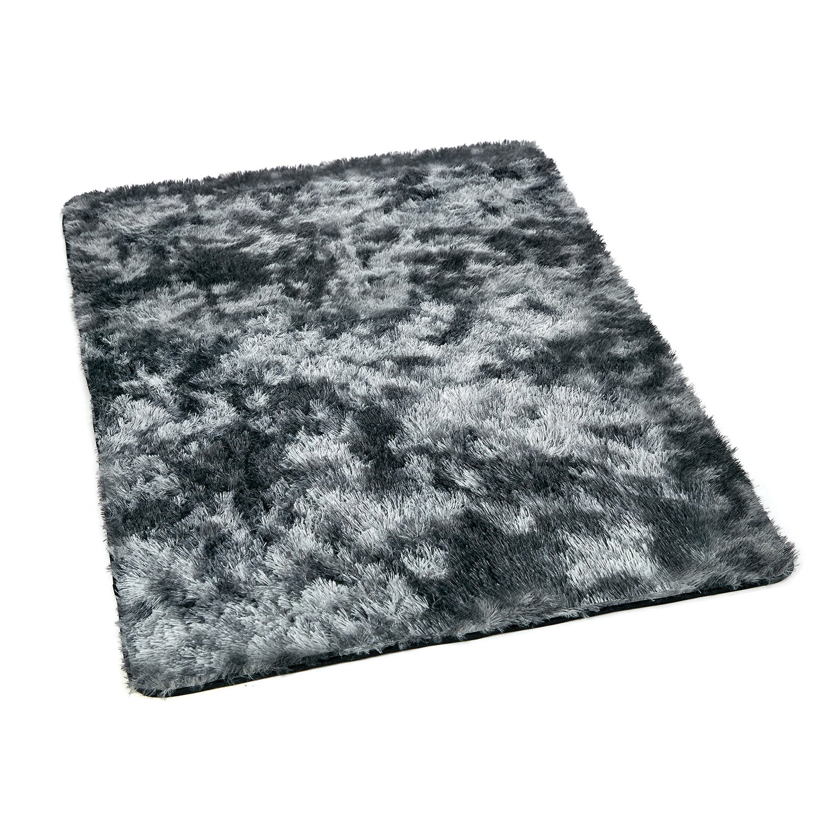 Oikiture Gradient Grey Fluffy Shag Rug Soft Plush Non Slip Floor Mat 200x290cm