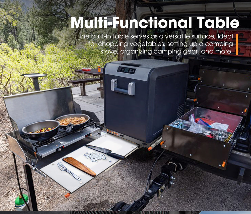 San Hima 75L/95L Fridge Slide With Extendable Table Cutting Board Caravan Part - Sunyee